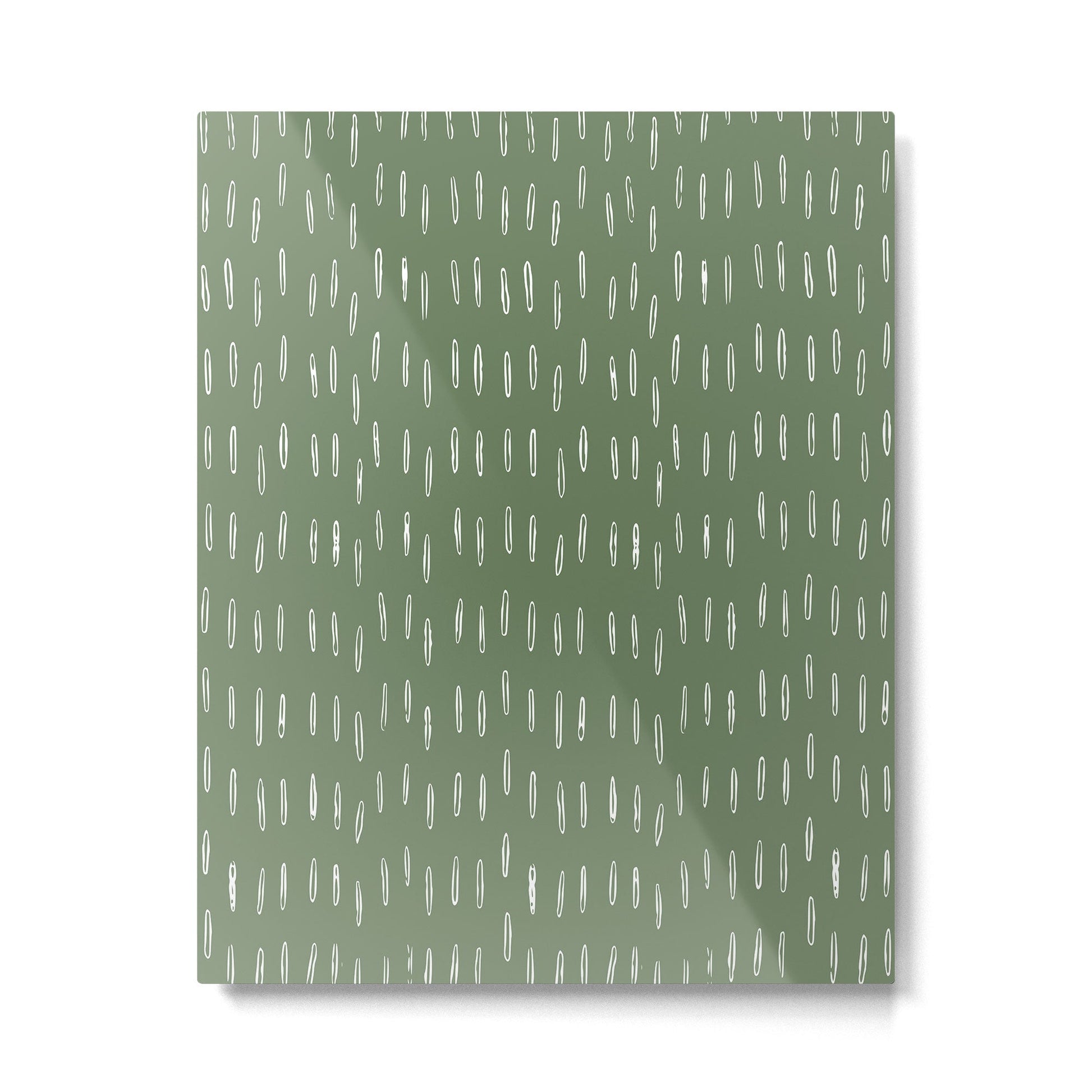 Let It Snow, Green and White, Boho Art Metal Print | TeksDecor