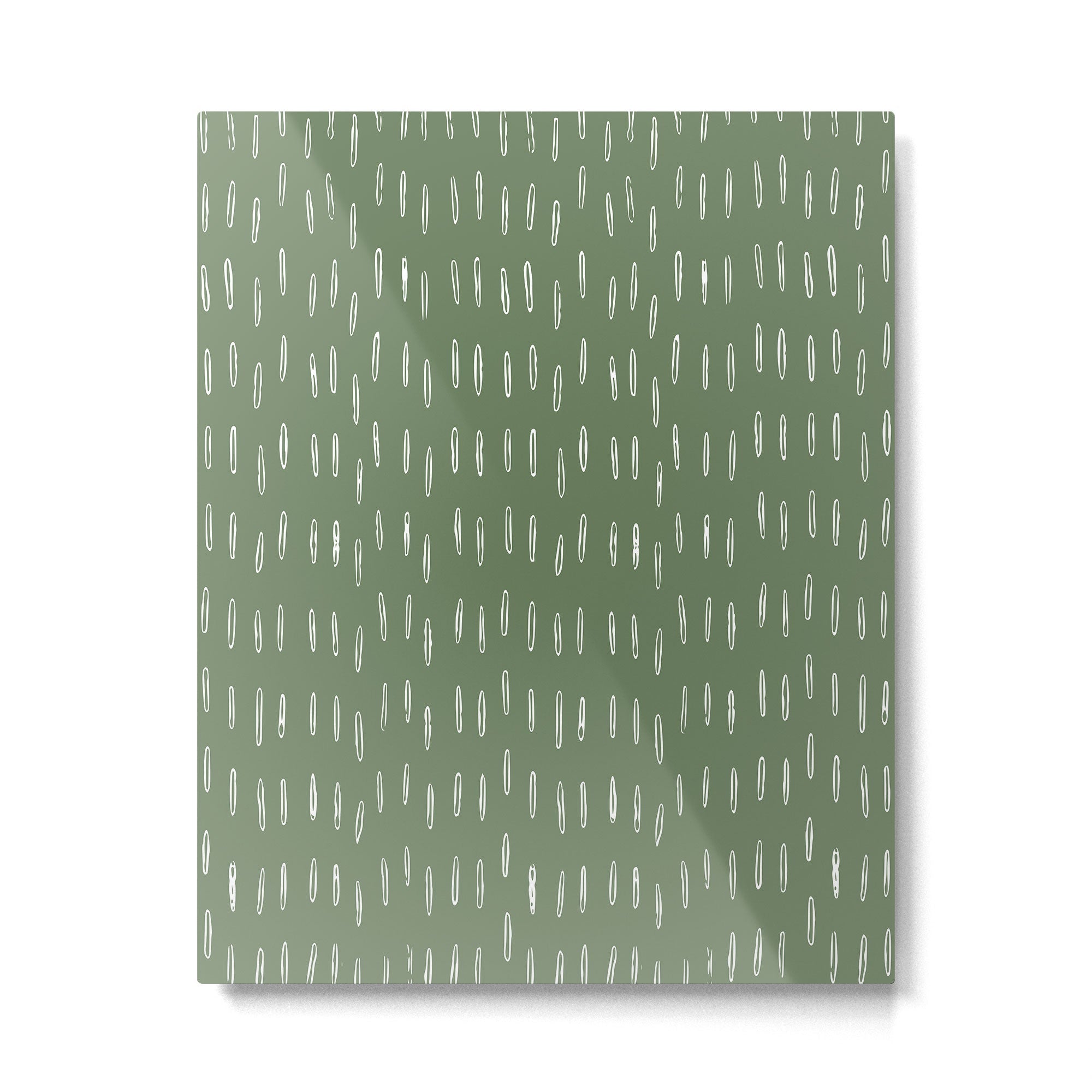 Let It Snow, Green and White, Boho Art Metal Print | TeksDecor