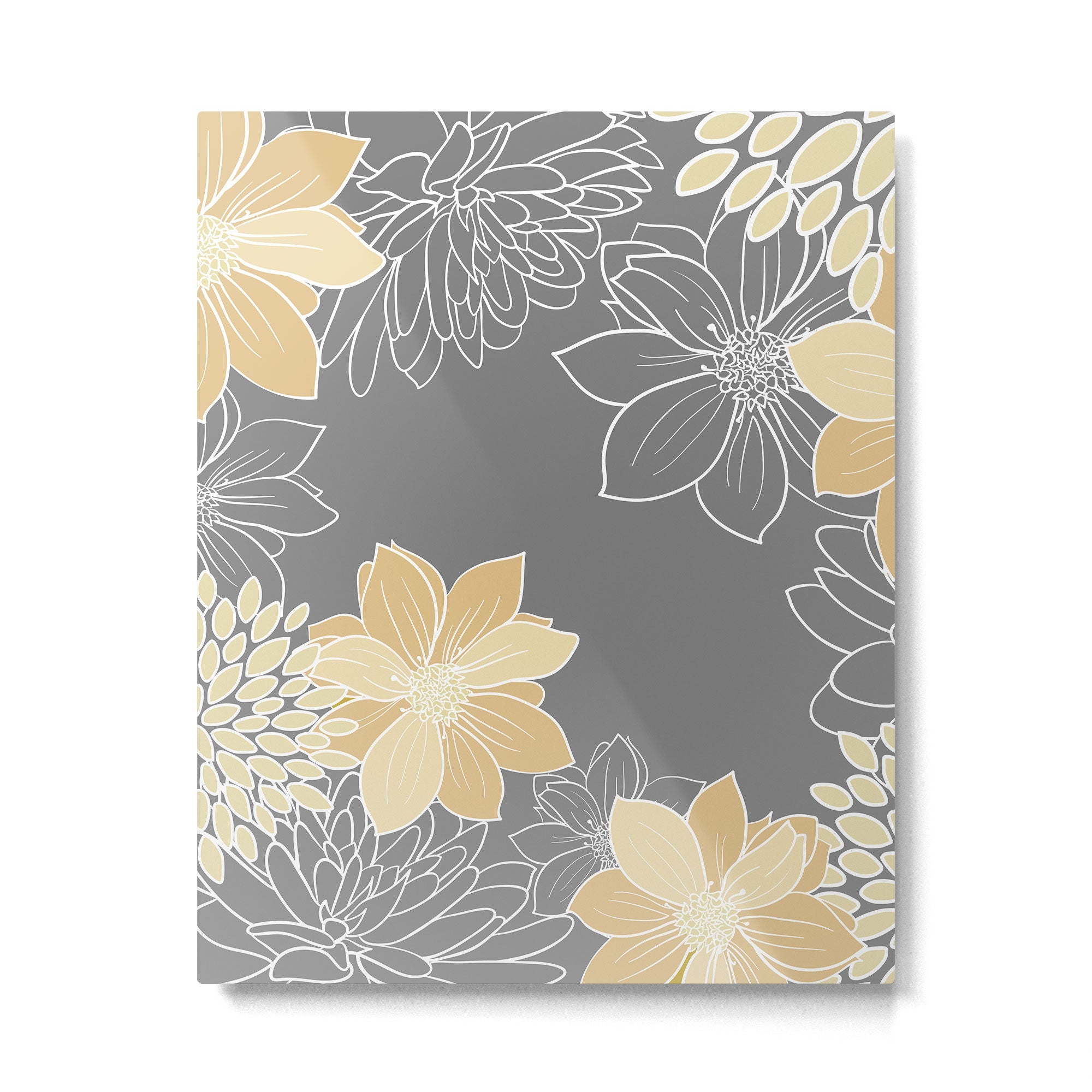 Livia Floral Print Metal Print | TeksDecor