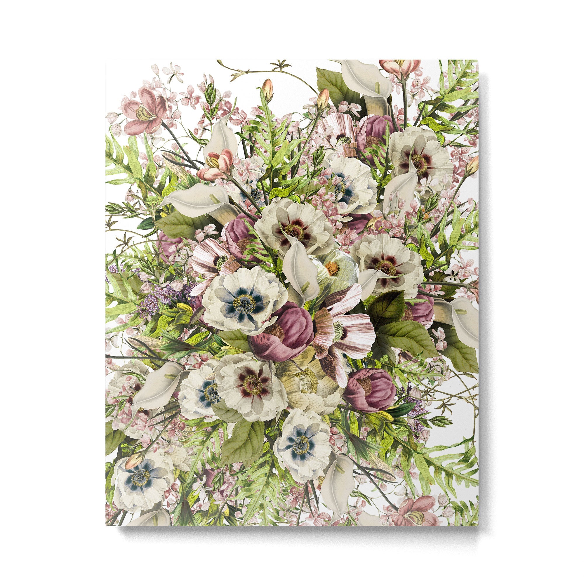 Messina Vintage Floral Metal Print | TeksDecor
