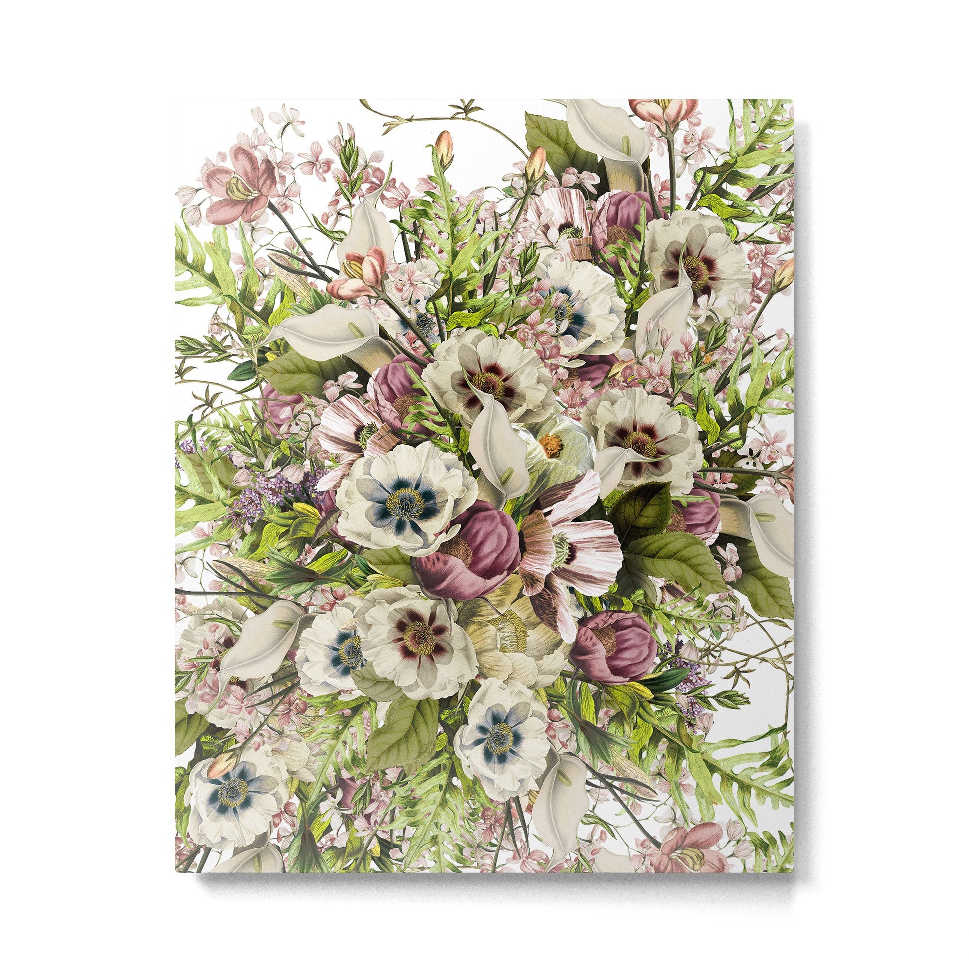 Messina Vintage Floral Metal Print | TeksDecor