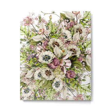 Messina Vintage Floral Metal Print | TeksDecor