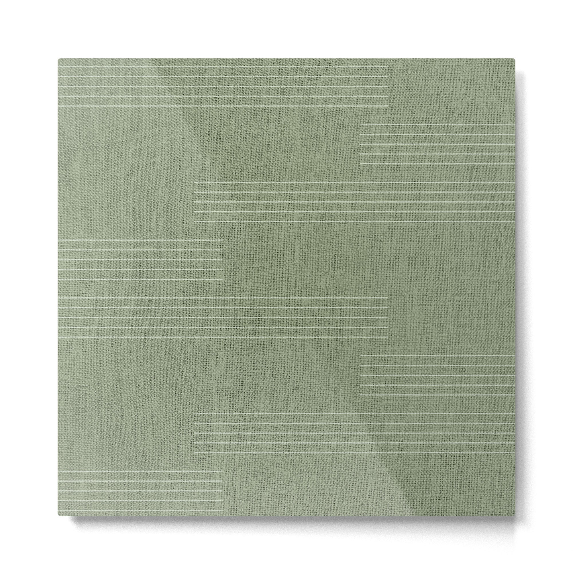 Minimal, Fine Stripe, Pattern, in Green Metal Print | TeksDecor