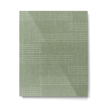 Minimal, Fine Stripe, Pattern, in Green Metal Print | TeksDecor