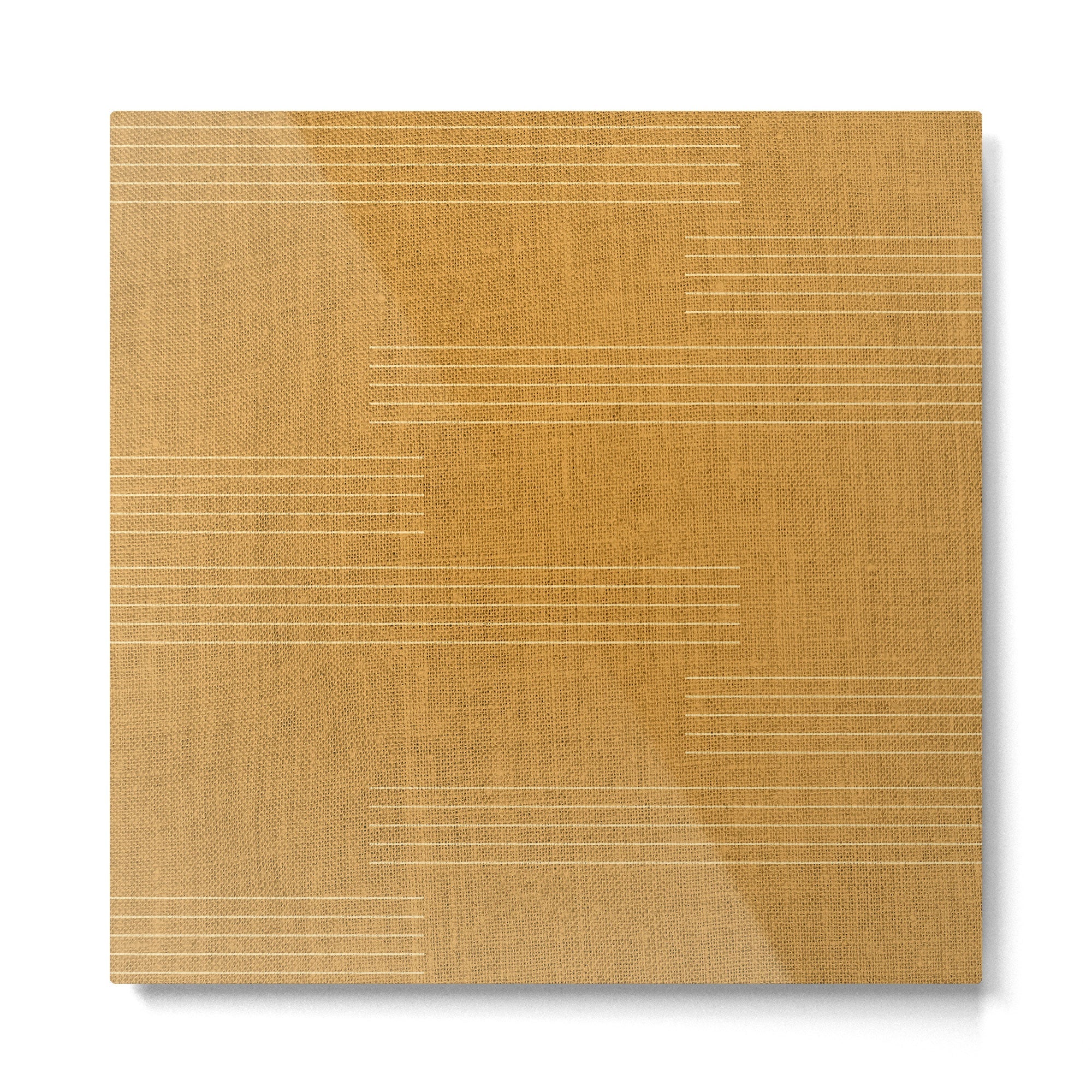 Minimal, Fine Stripe, Pattern, in Yellow Metal Print | TeksDecor