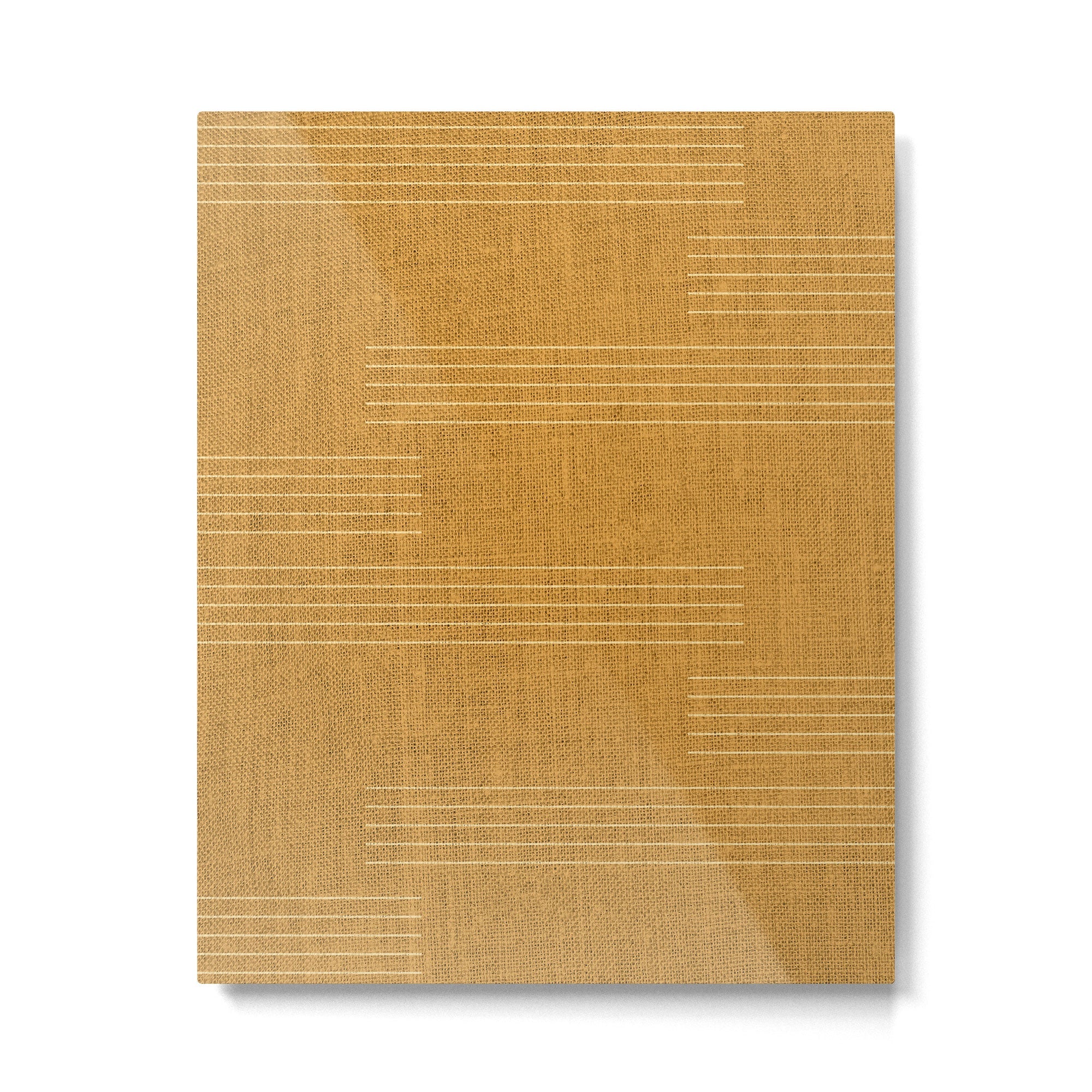 Minimal, Fine Stripe, Pattern, in Yellow Metal Print | TeksDecor