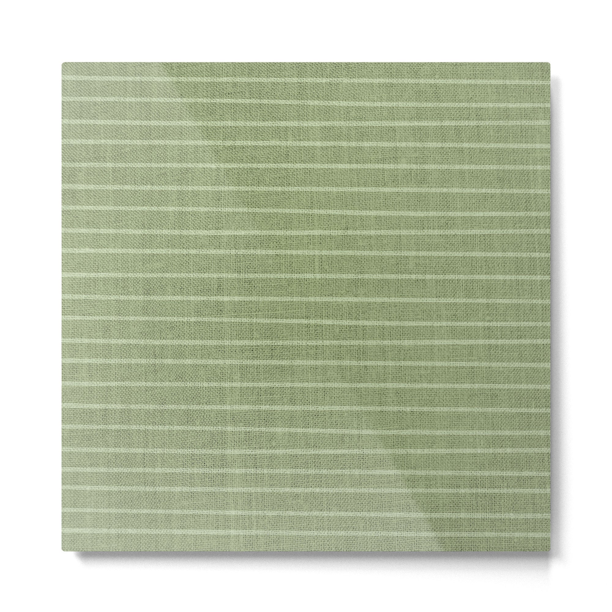 Minimal, Line Art, Stripes, Sage Green Metal Print | TeksDecor