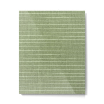 Minimal, Line Art, Stripes, Sage Green Metal Print | TeksDecor