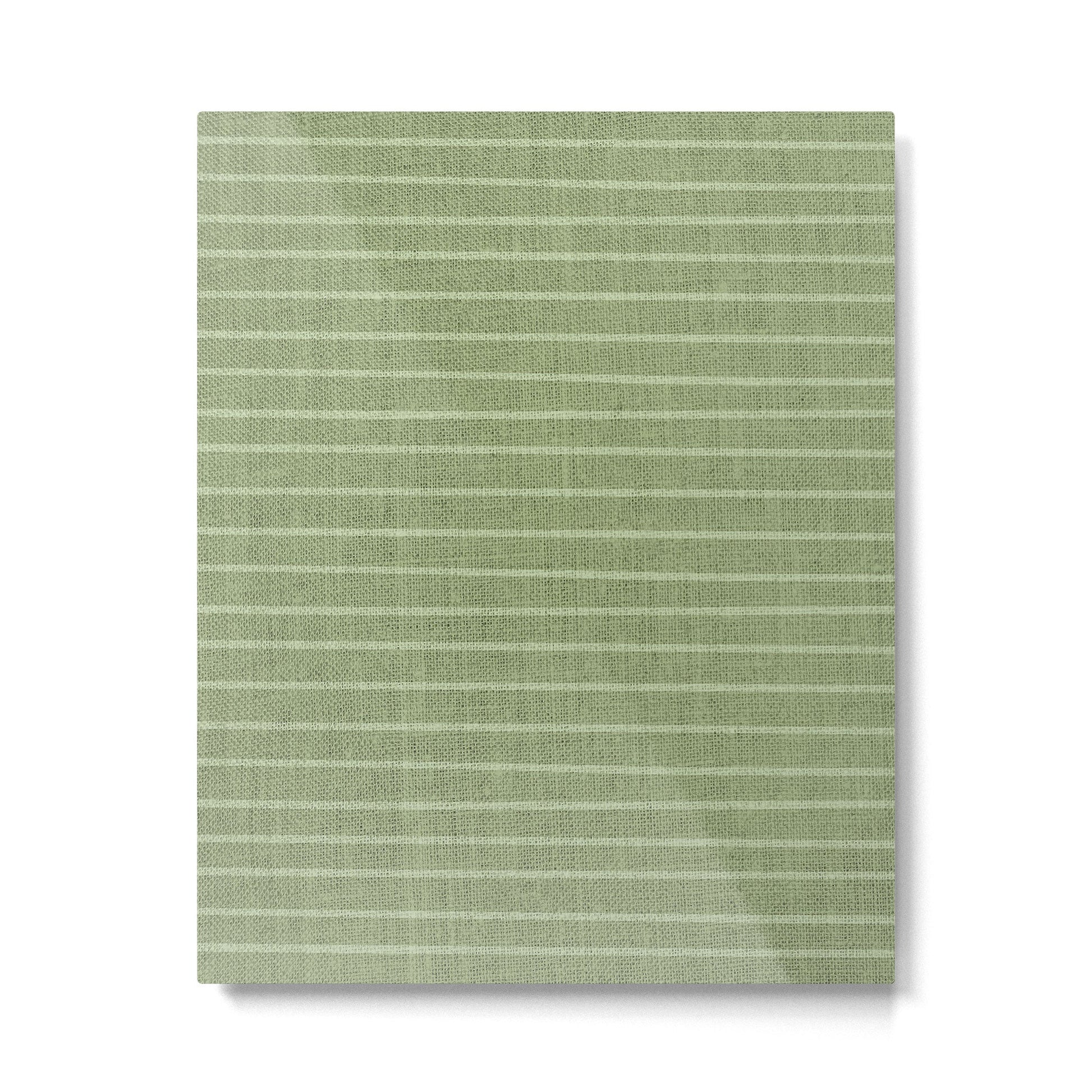 Minimal, Line Art, Stripes, Sage Green Metal Print | TeksDecor