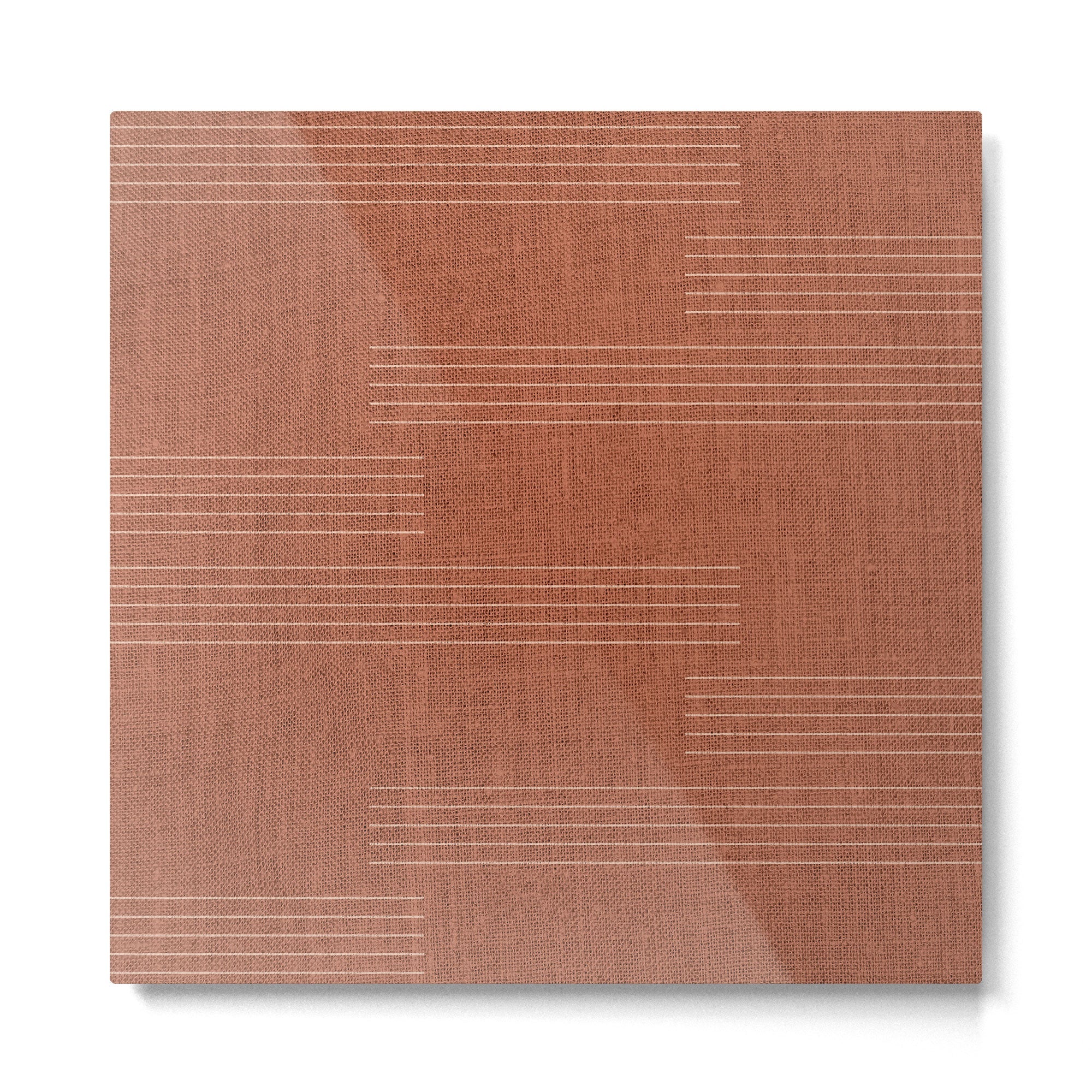 Minimal, Pattern, Boho Prints, Terracotta Metal Print | TeksDecor