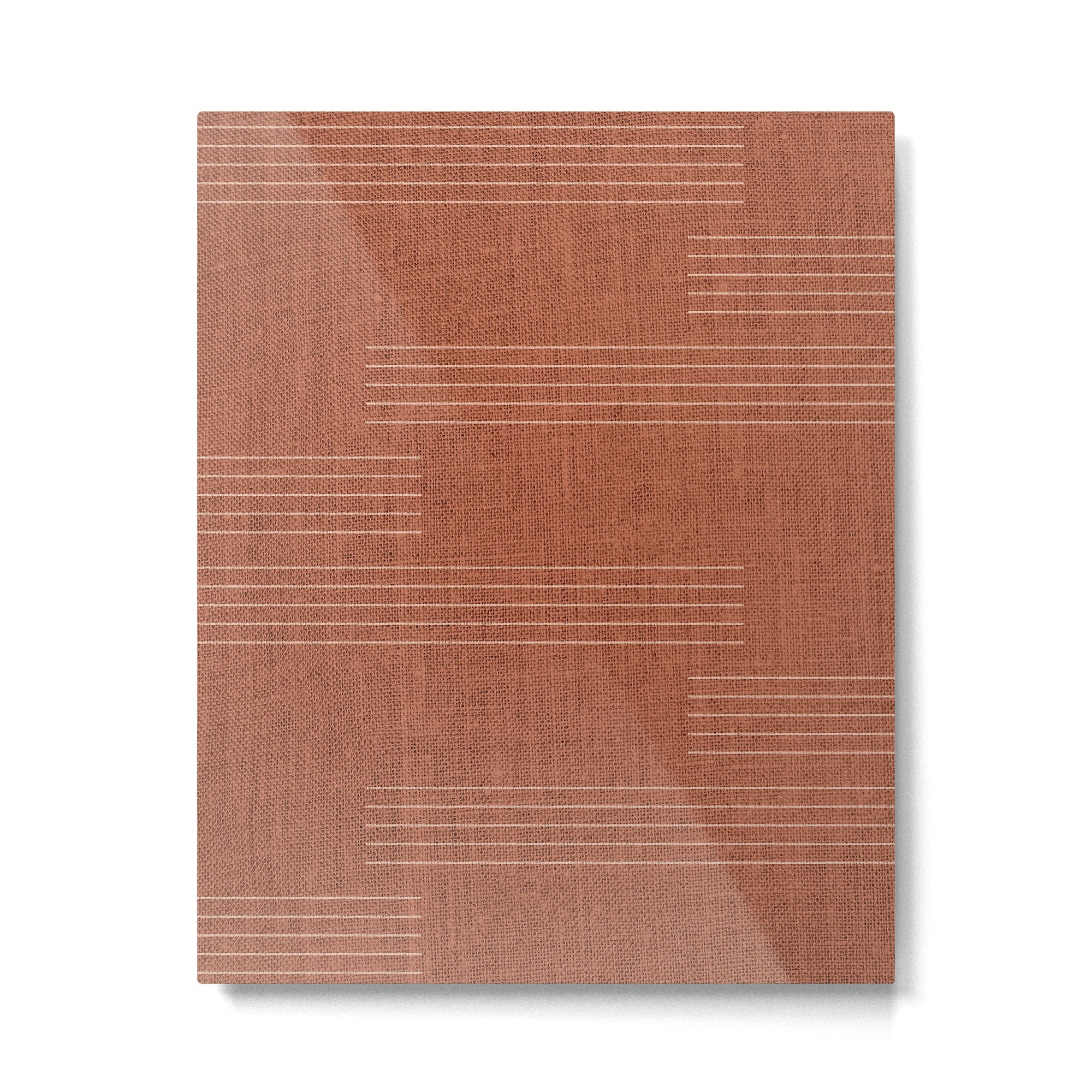 Minimal, Pattern, Boho Prints, Terracotta Metal Print | TeksDecor