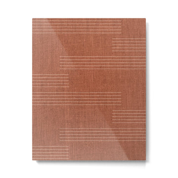 Minimal, Pattern, Boho Prints, Terracotta Metal Print | TeksDecor