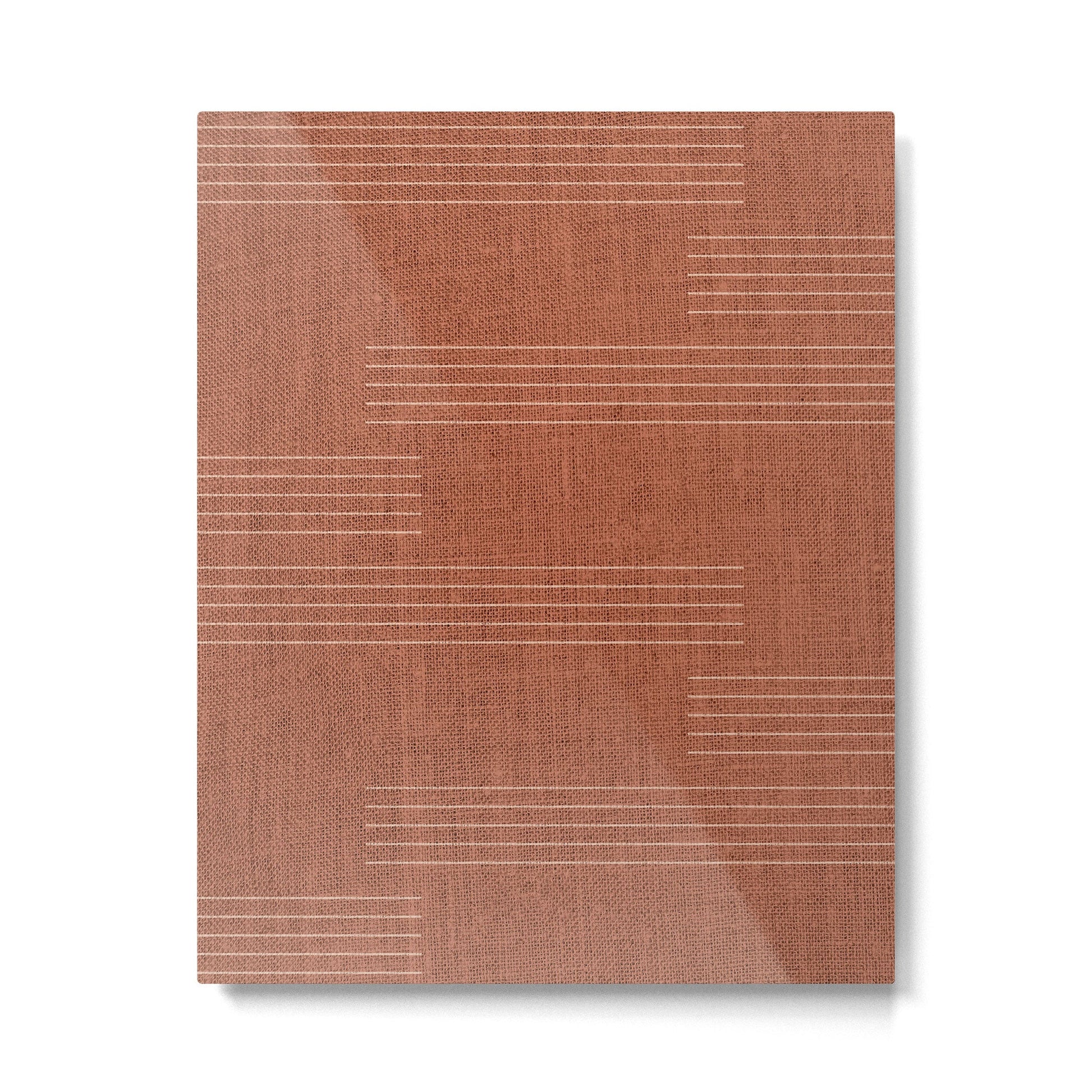 Minimal, Pattern, Boho Prints, Terracotta Metal Print | TeksDecor