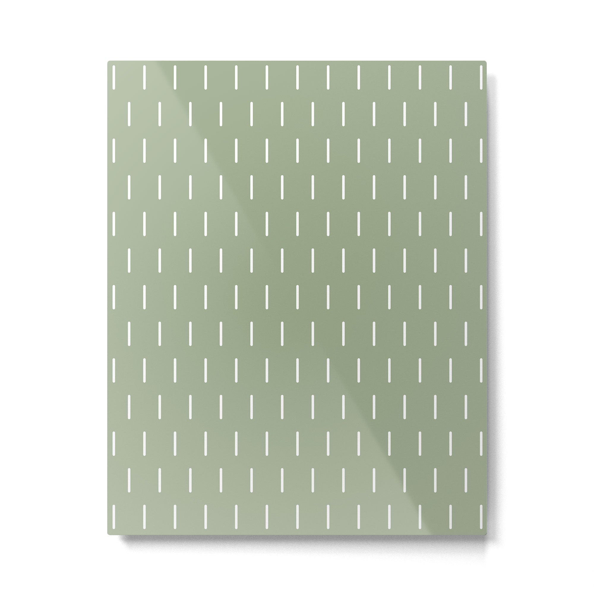 Modern Boho Minimal Pattern, Sage Green and White Metal Print | TeksDecor