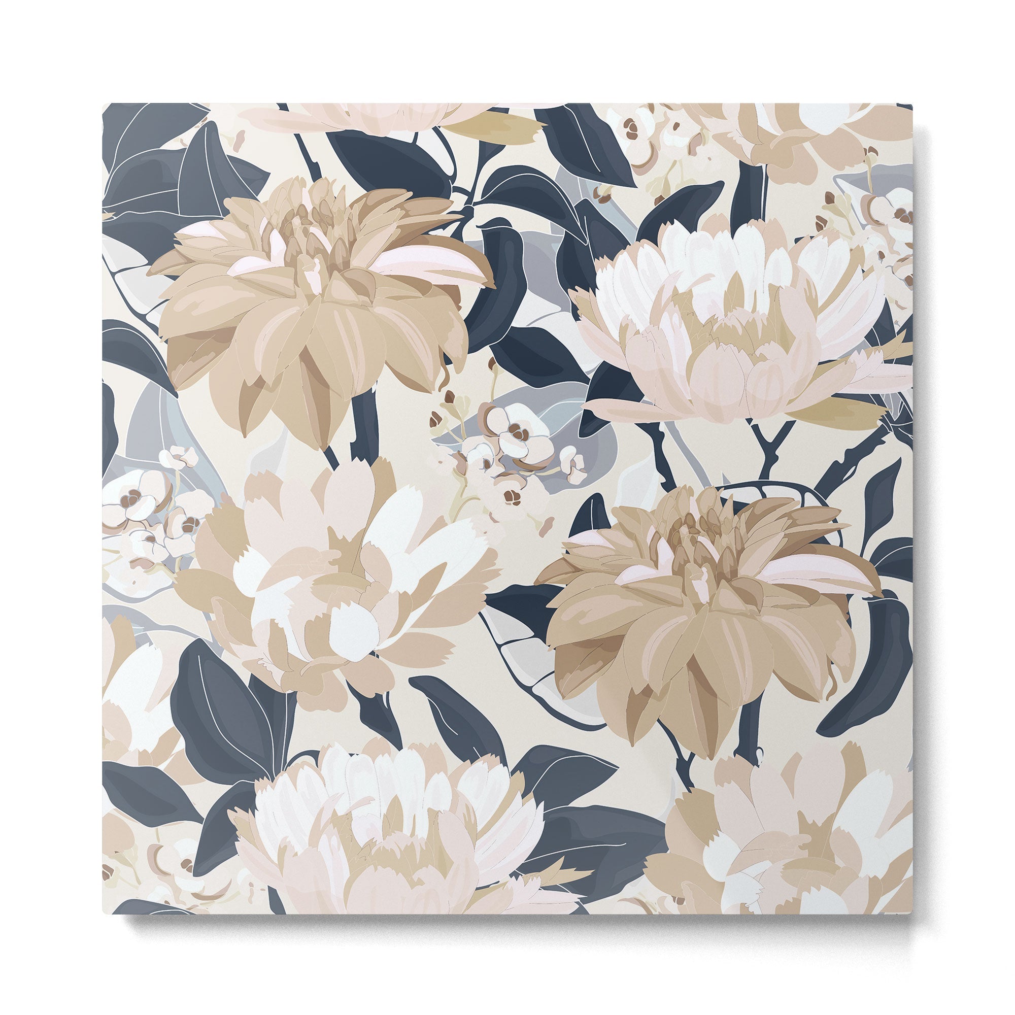 Modern Floral Metal Print | TeksDecor