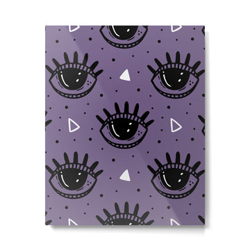 Mystic Eyes, Halloween, Purple Metal Print | TeksDecor