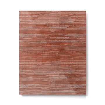 Old Market Textile in Faded Terracotta Metal Print | TeksDecor