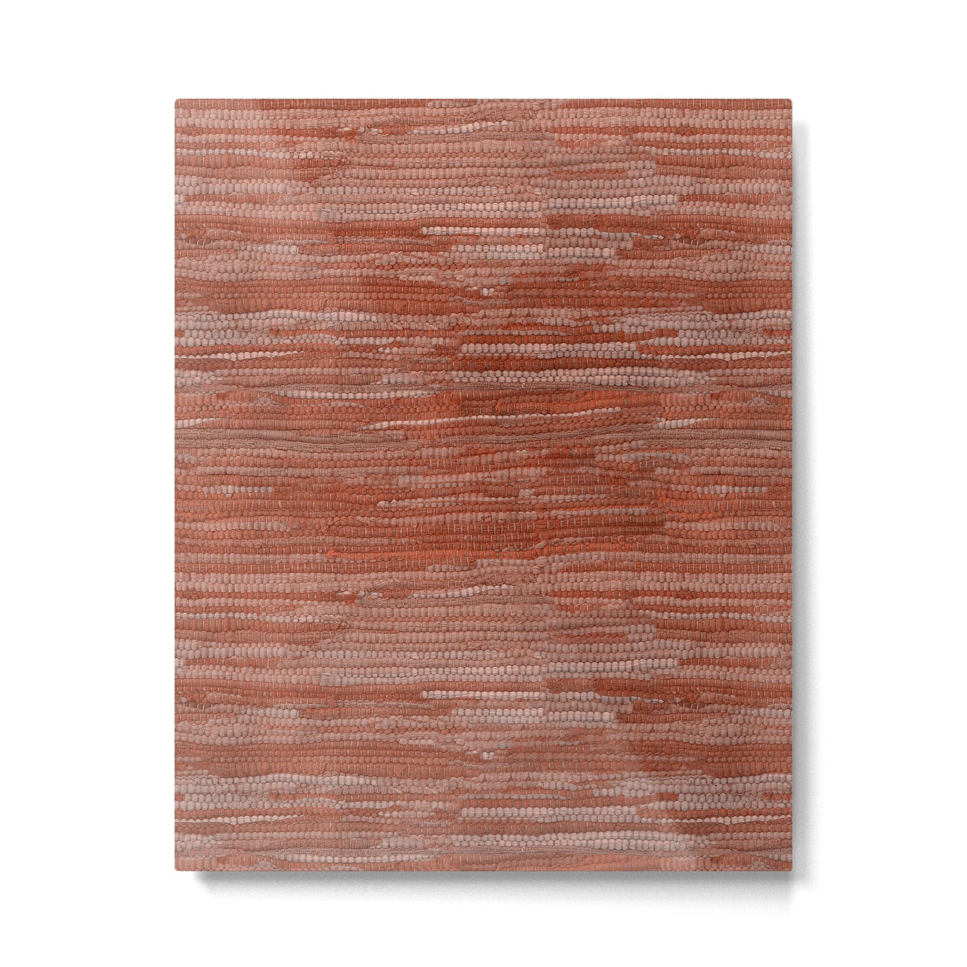 Old Market Textile in Faded Terracotta Metal Print | TeksDecor