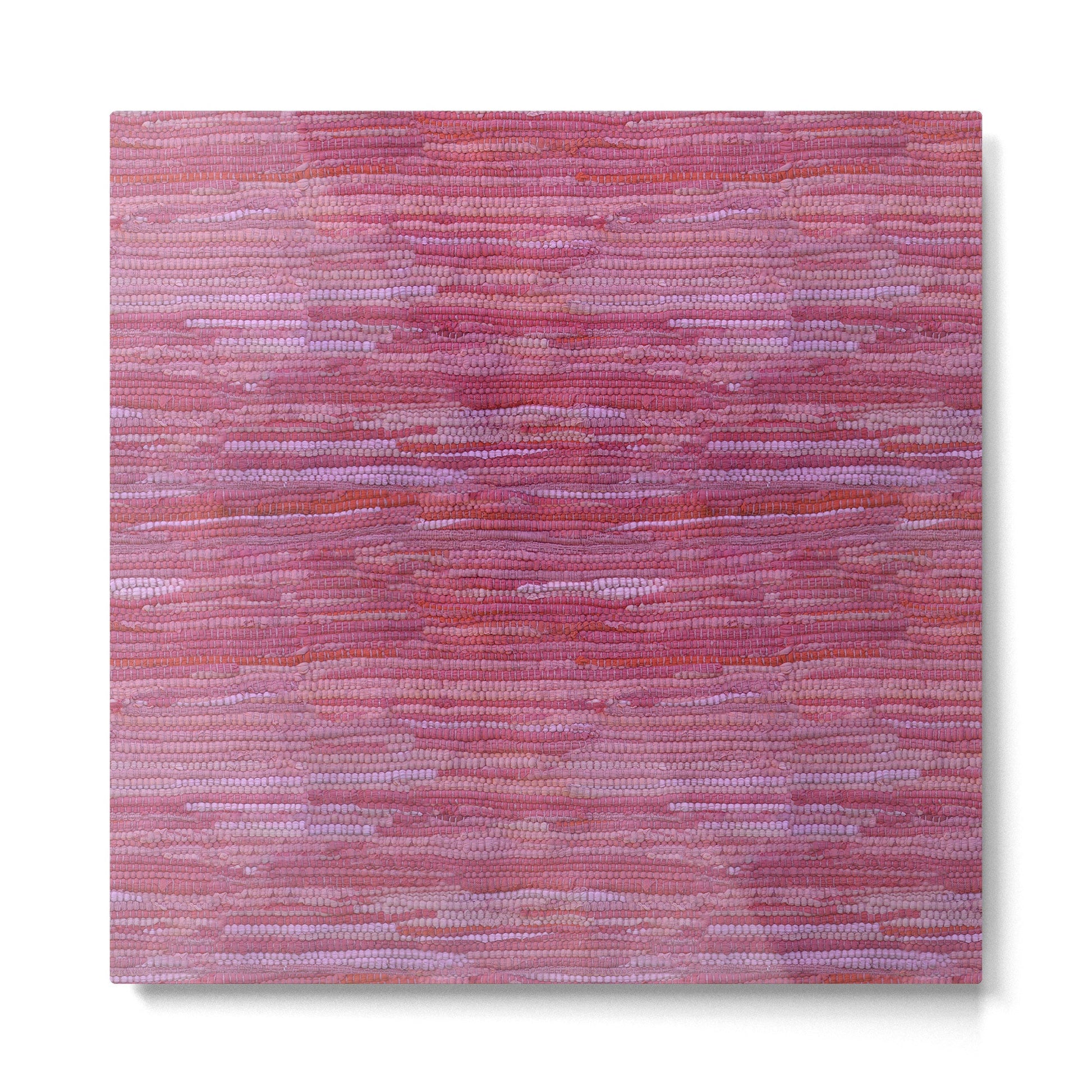 Old Market Textile in Pink Metal Print | TeksDecor