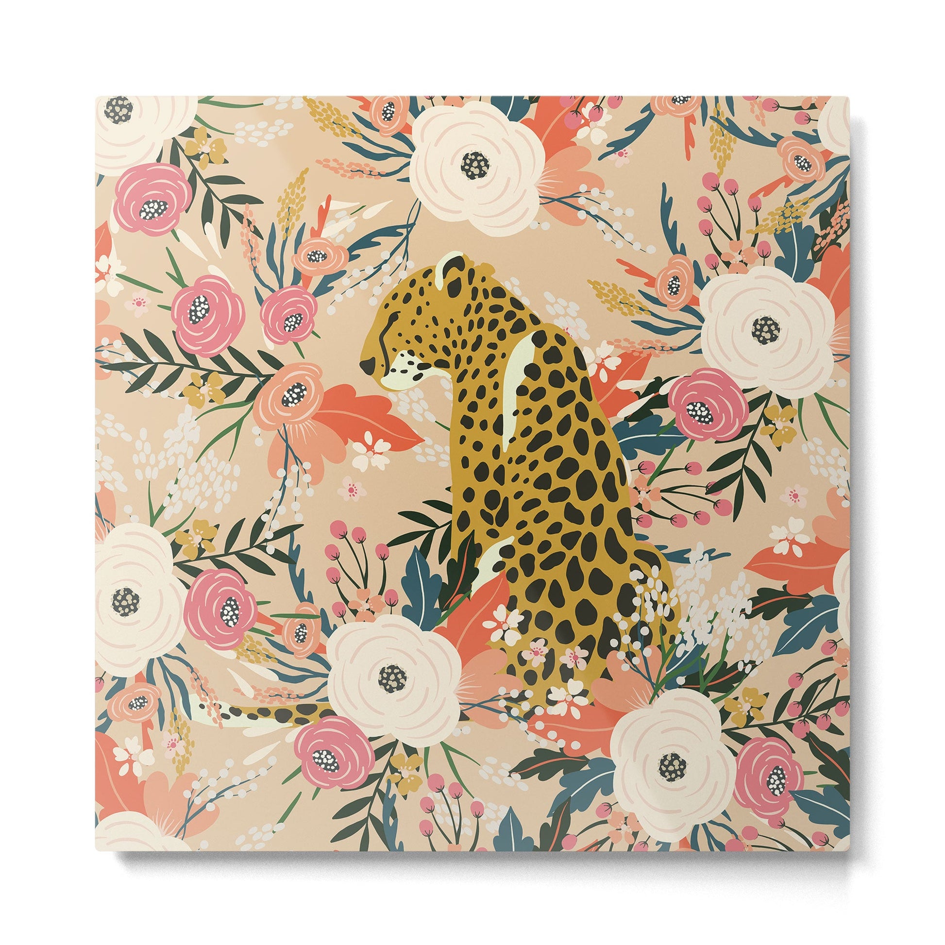 Simba Cheetah Prints Metal Print | TeksDecor