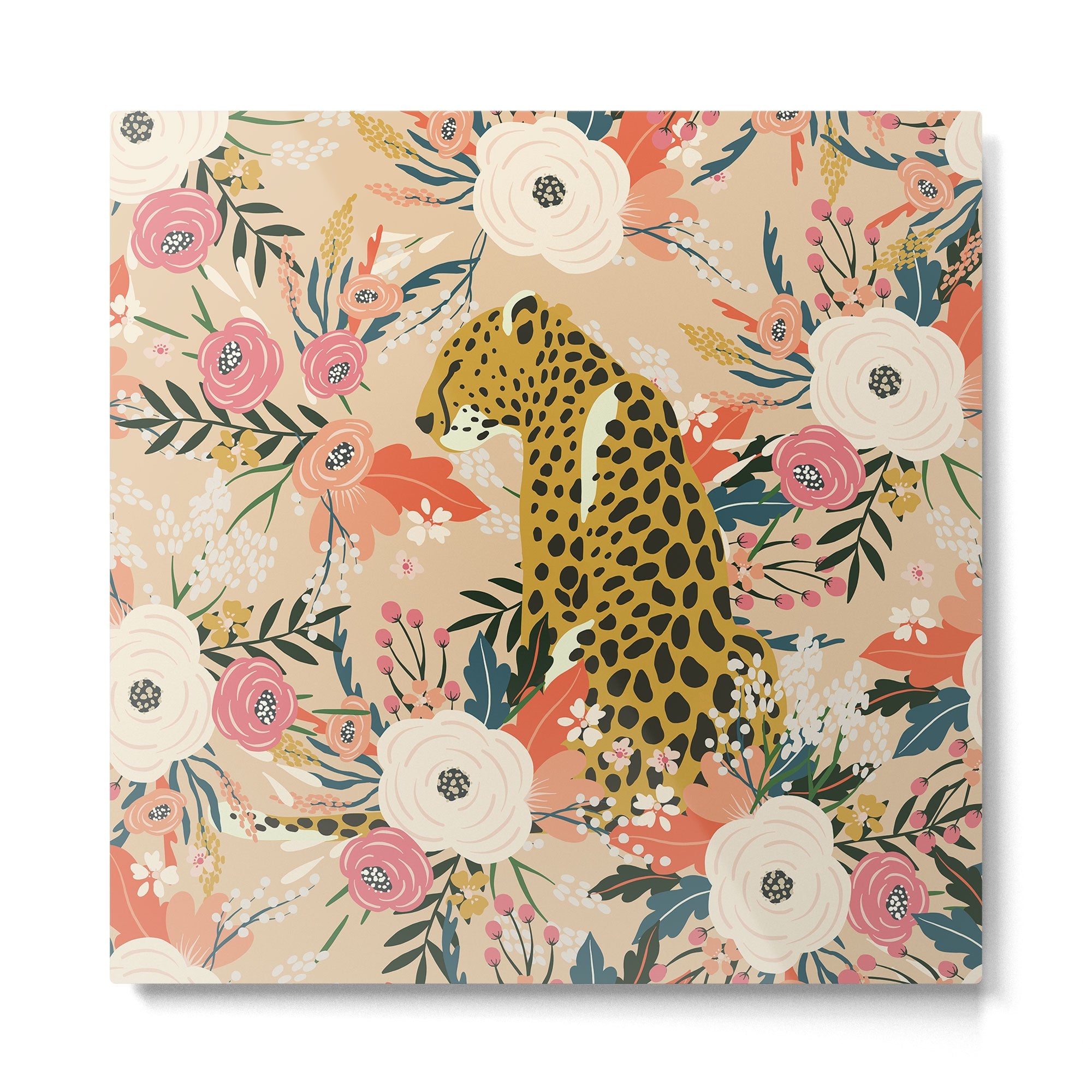 Simba Cheetah Prints Metal Print | TeksDecor