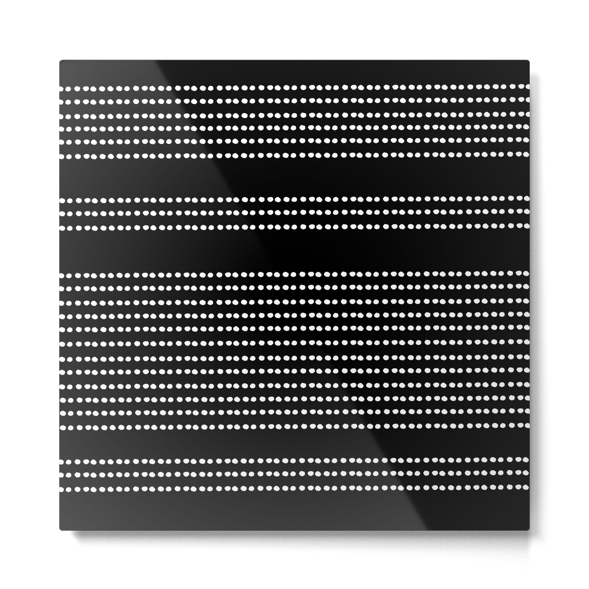 Spotted, African Pattern in Black and White Metal Print | TeksDecor