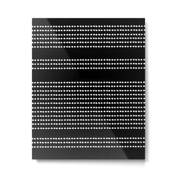 Spotted, African Pattern in Black and White Metal Print | TeksDecor