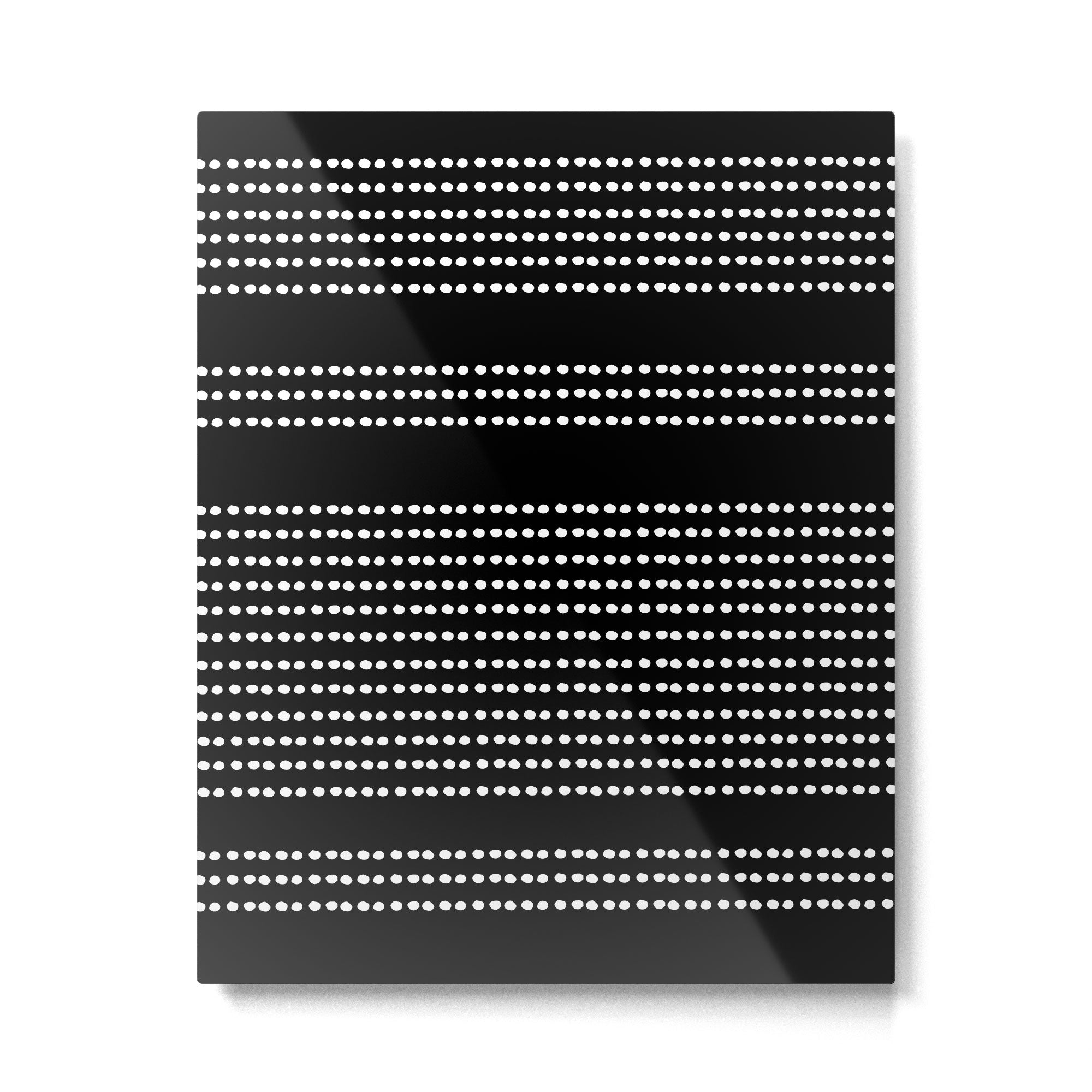 Spotted, African Pattern in Black and White Metal Print | TeksDecor