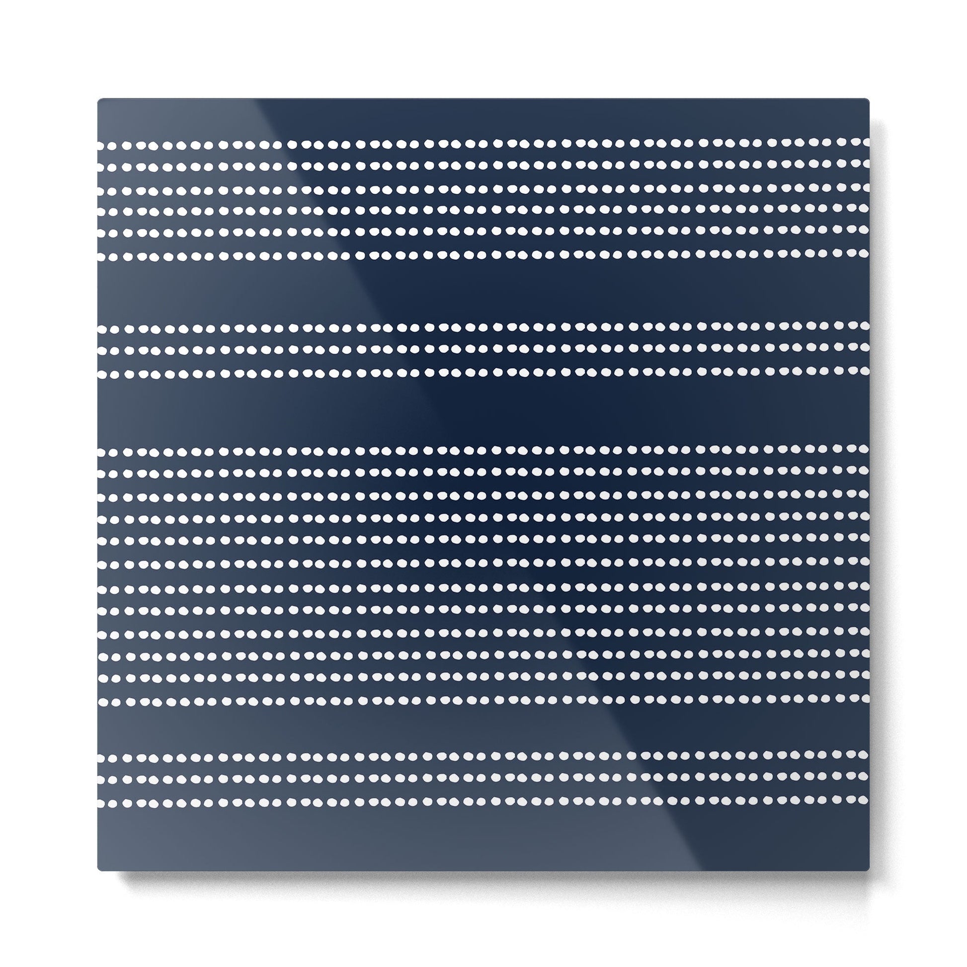 Spotted, African Pattern in Blue and White Metal Print | TeksDecor