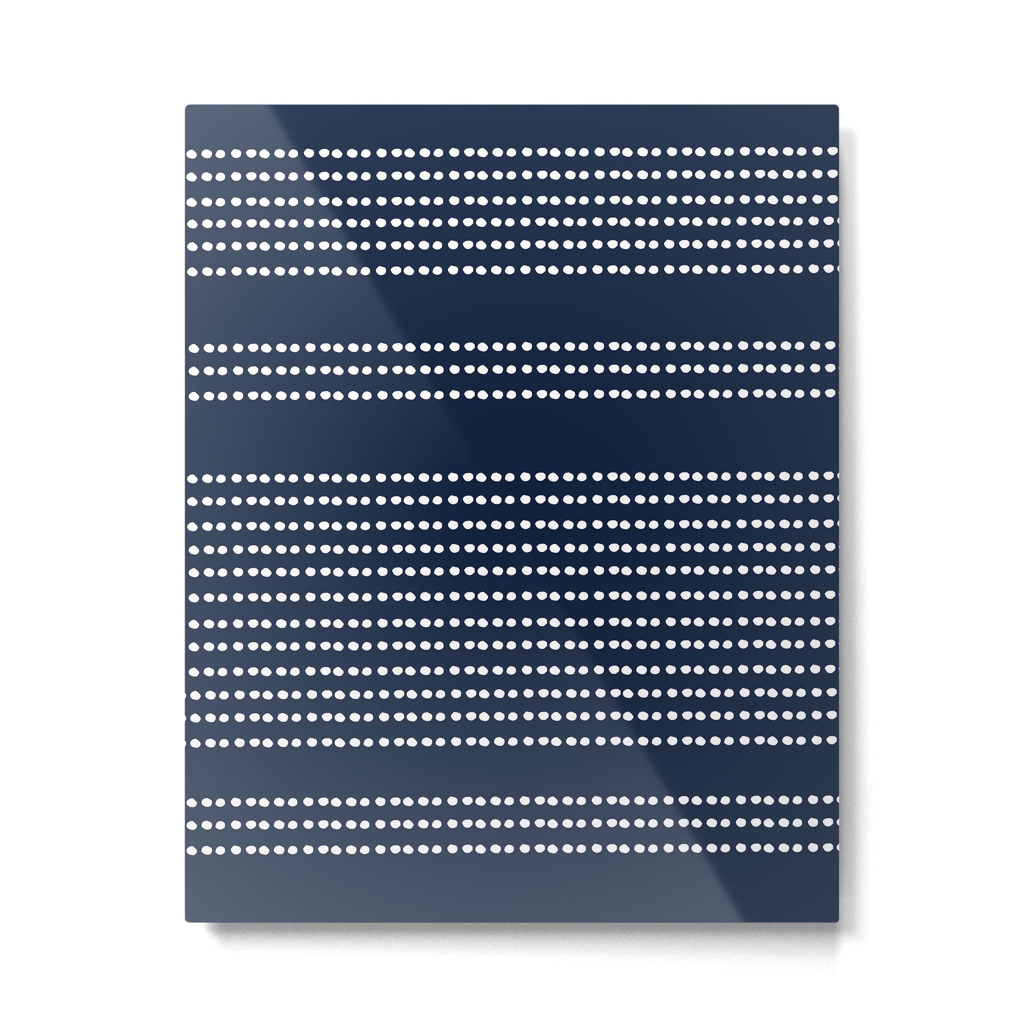 Spotted, African Pattern in Blue and White Metal Print | TeksDecor