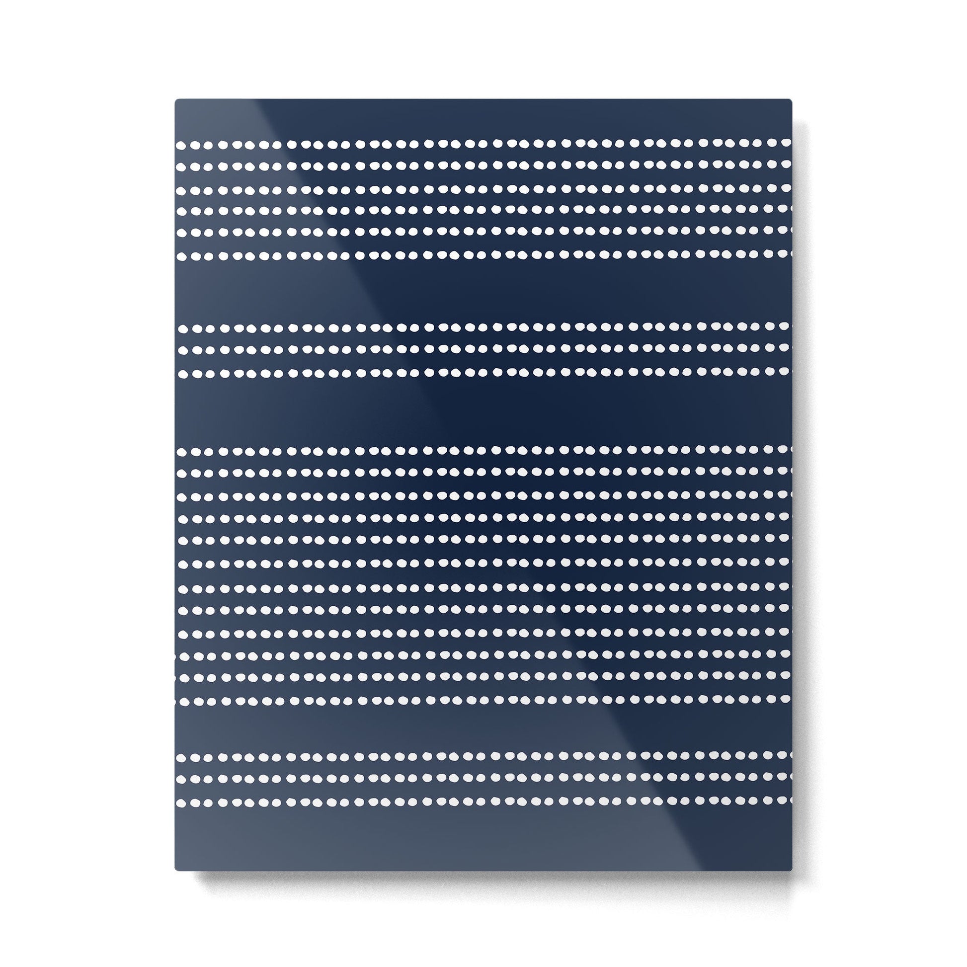 Spotted, African Pattern in Blue and White Metal Print | TeksDecor