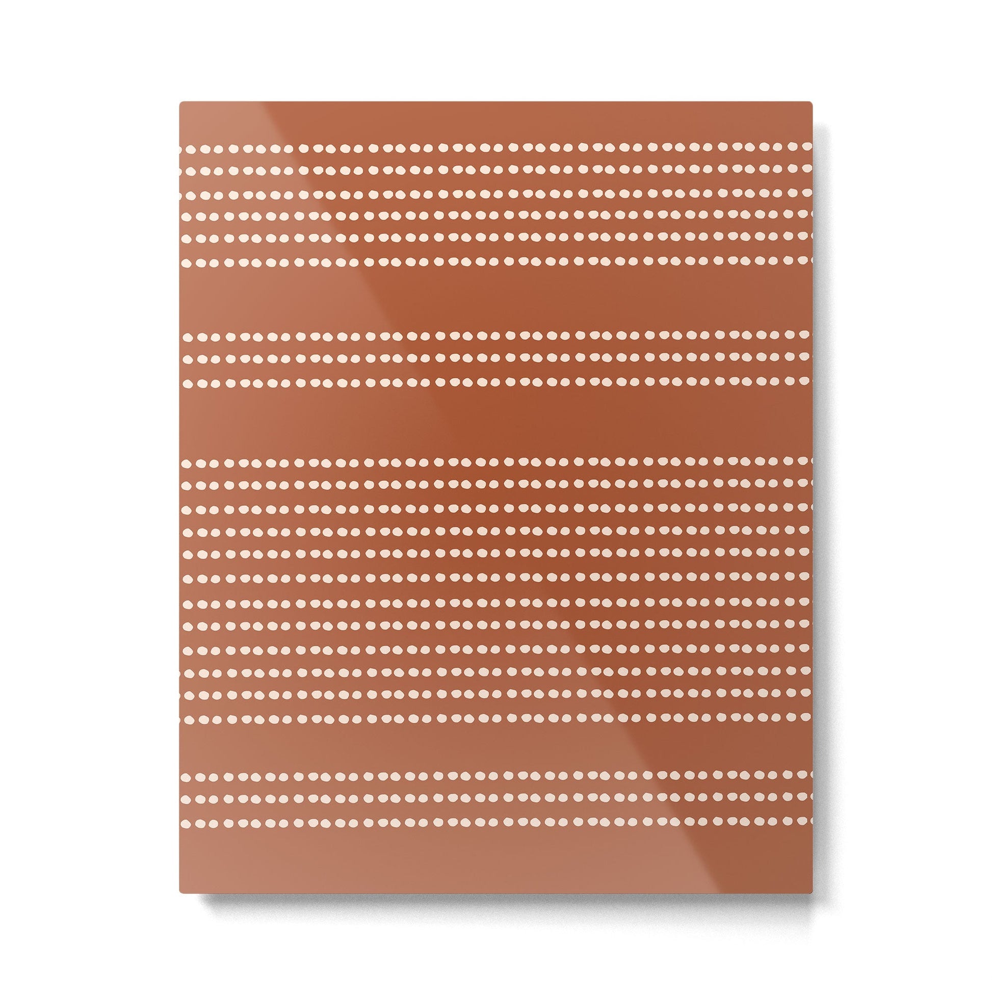 Spotted, African Pattern, in Terracotta Metal Print | TeksDecor