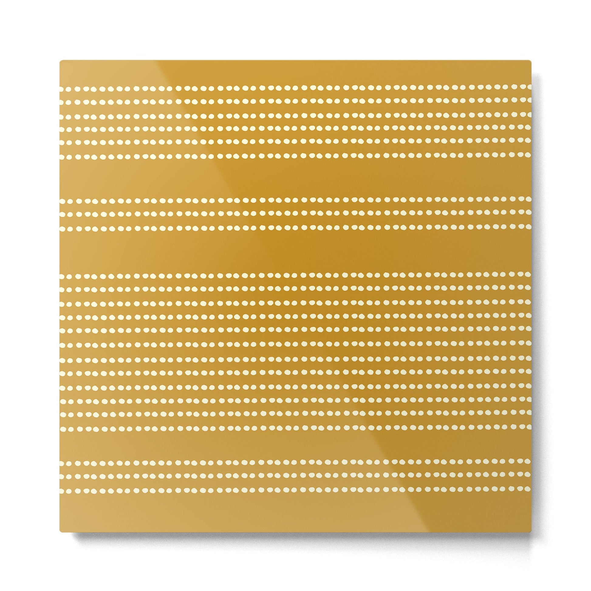 Spotted, African Pattern in Yellow Metal Print | TeksDecor