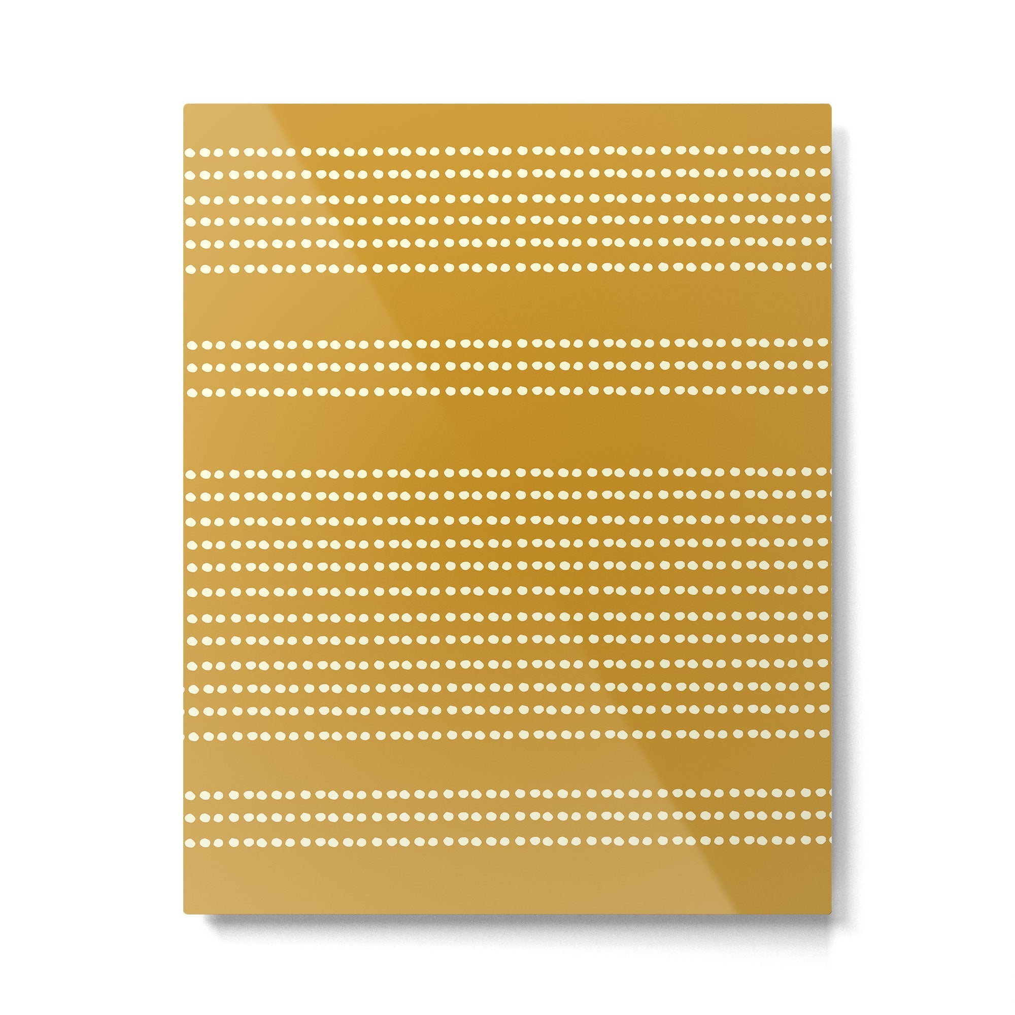 Spotted, African Pattern in Yellow Metal Print | TeksDecor