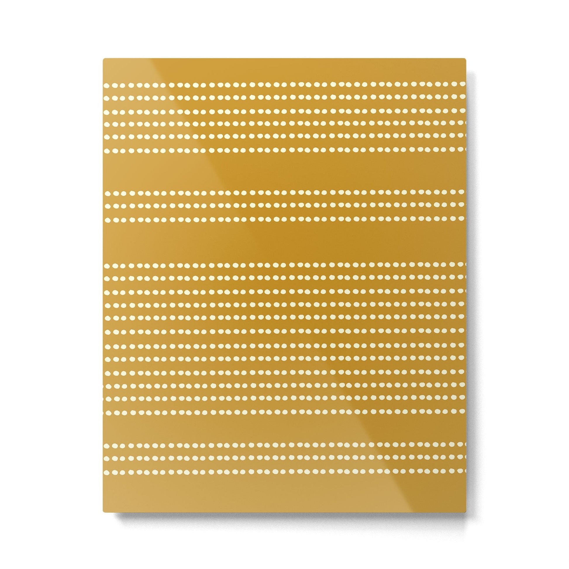 Spotted, African Pattern in Yellow Metal Print | TeksDecor
