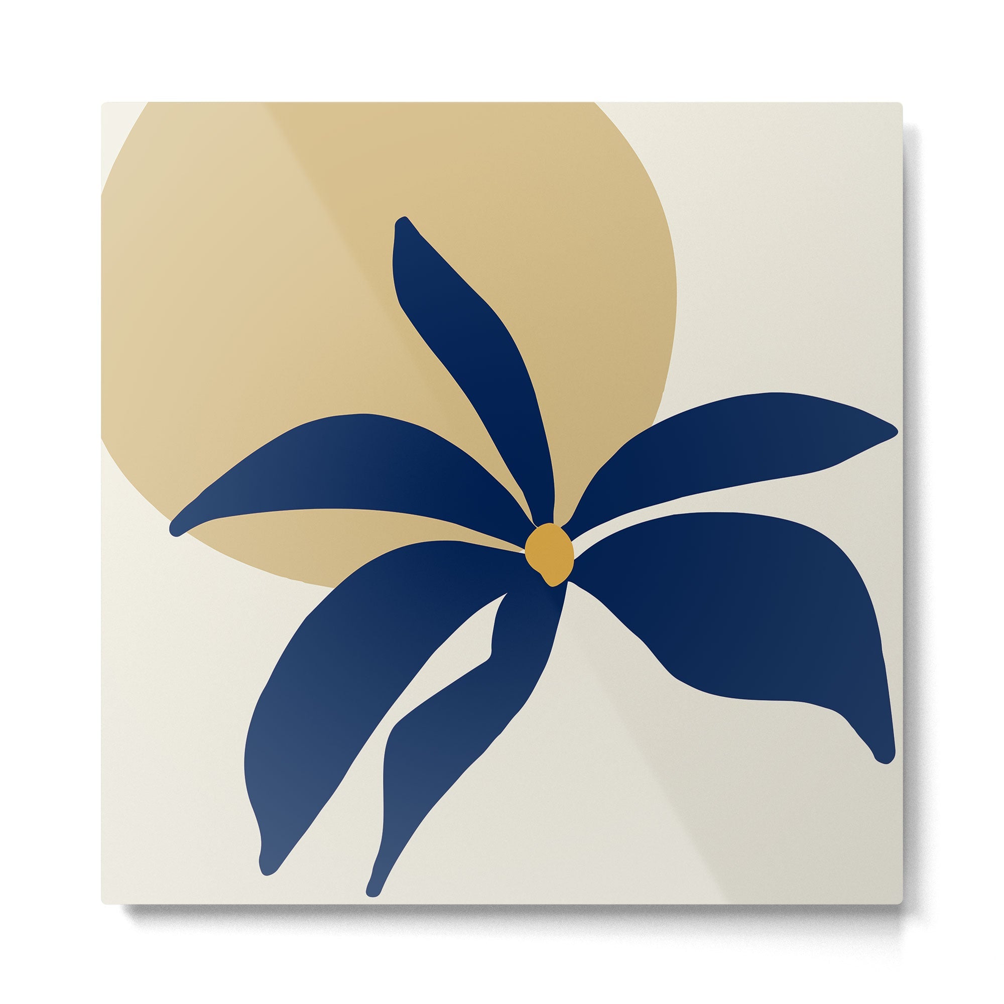 The Flower And The Sun, Floral Prints Metal Print | TeksDecor