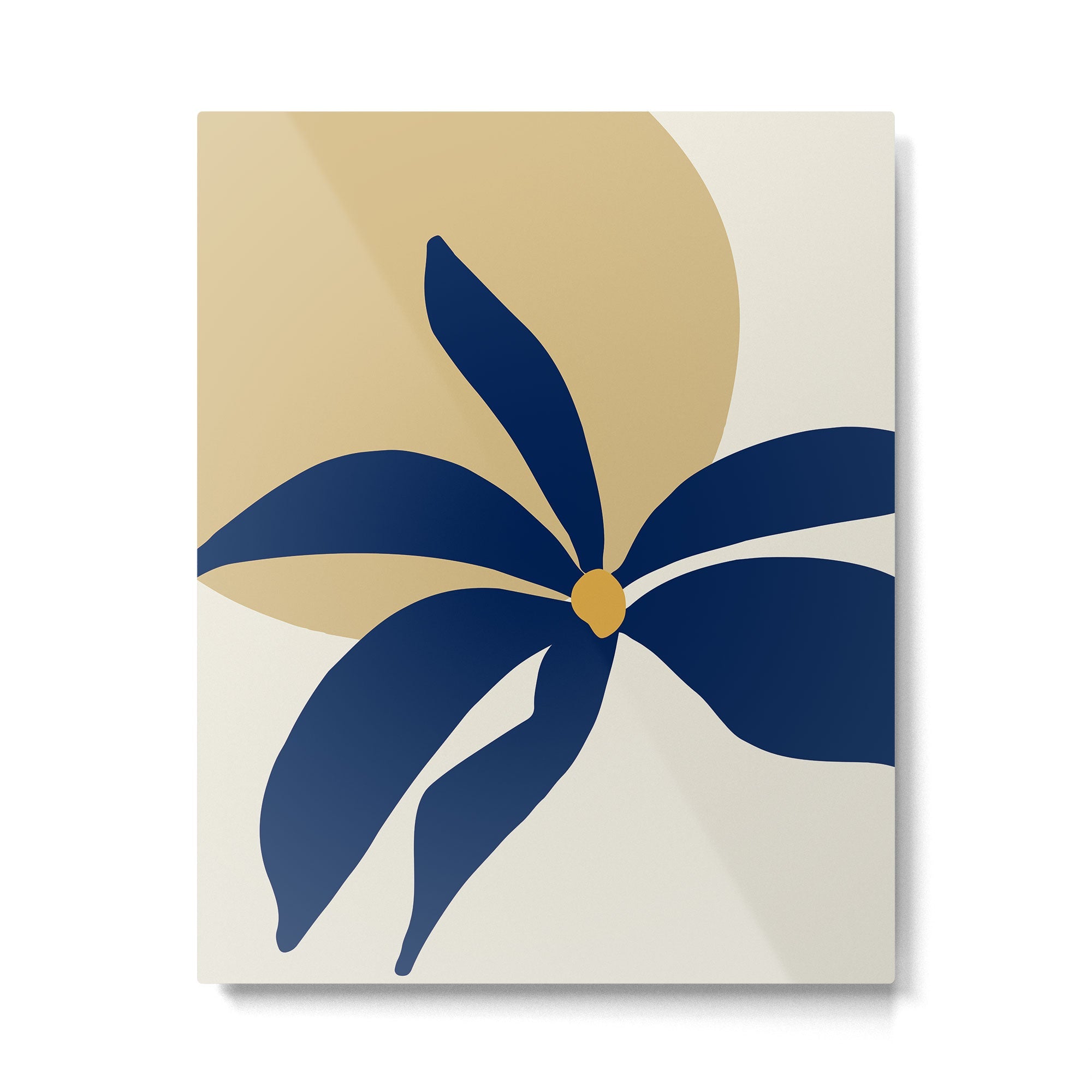 The Flower And The Sun, Floral Prints Metal Print | TeksDecor