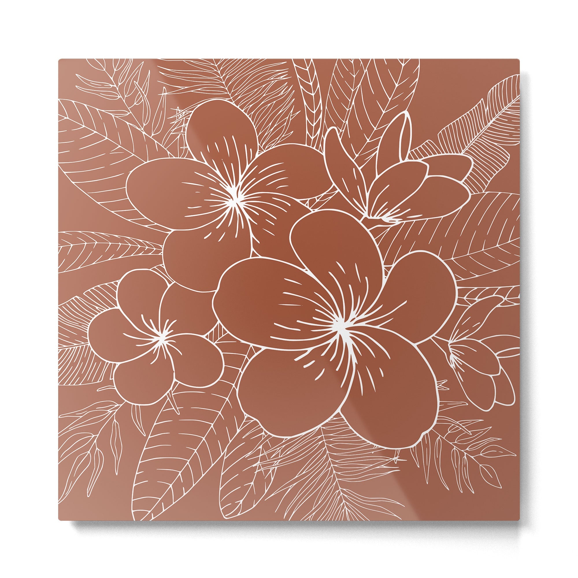 Tropical, Hibiscus, Floral Prints, Boho Wall Art Metal Print | TeksDecor