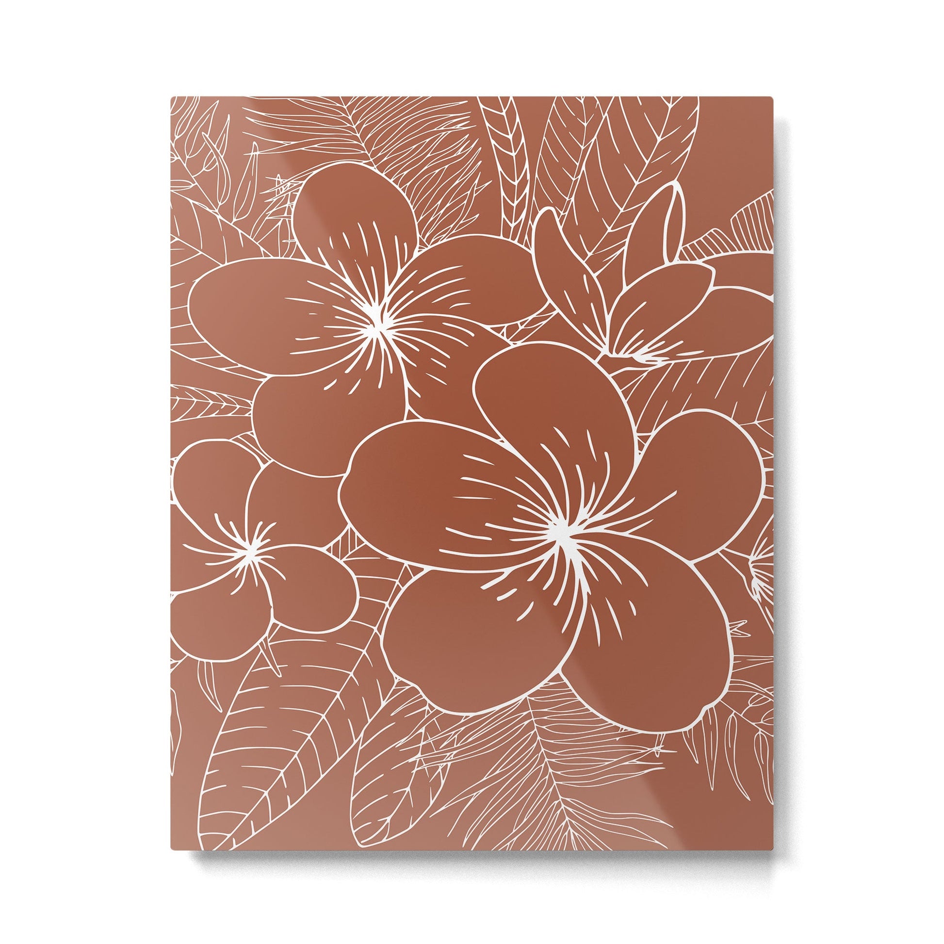 Tropical, Hibiscus, Floral Prints, Boho Wall Art Metal Print | TeksDecor