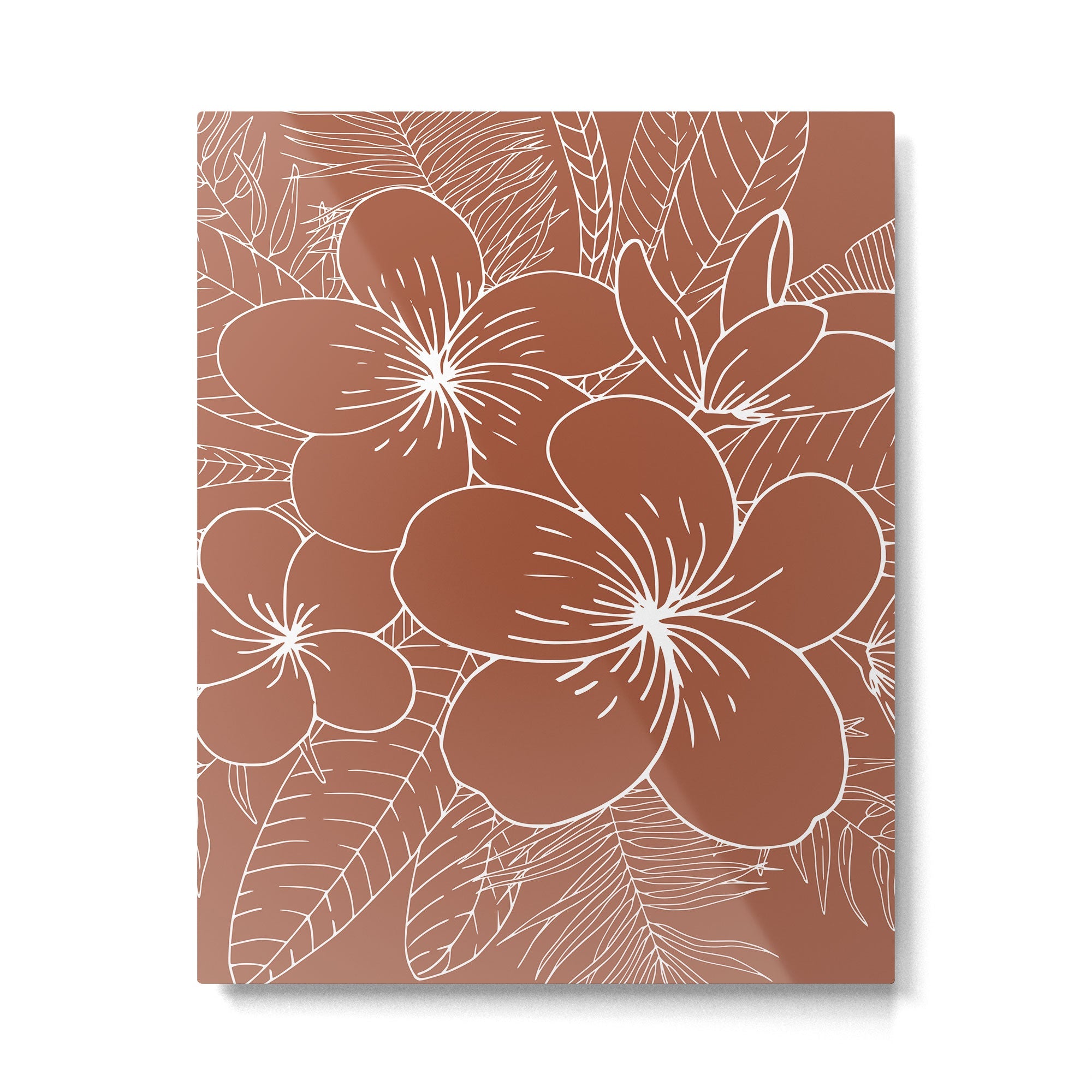 Tropical, Hibiscus, Floral Prints, Boho Wall Art Metal Print | TeksDecor