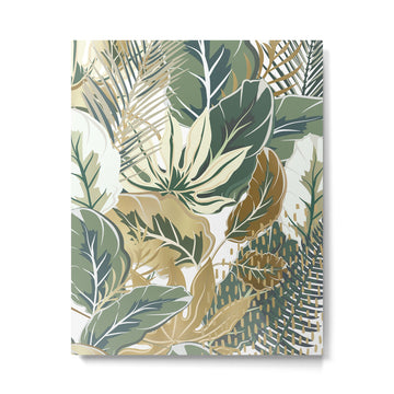 Wild Tropical Prints, Green and Gold Metal Print | TeksDecor