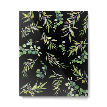 Eucalyptus and Olive Pattern  Metal Print | TeksDecor