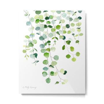 Eucalyptus Watercolor 6 Metal Print | TeksDecor