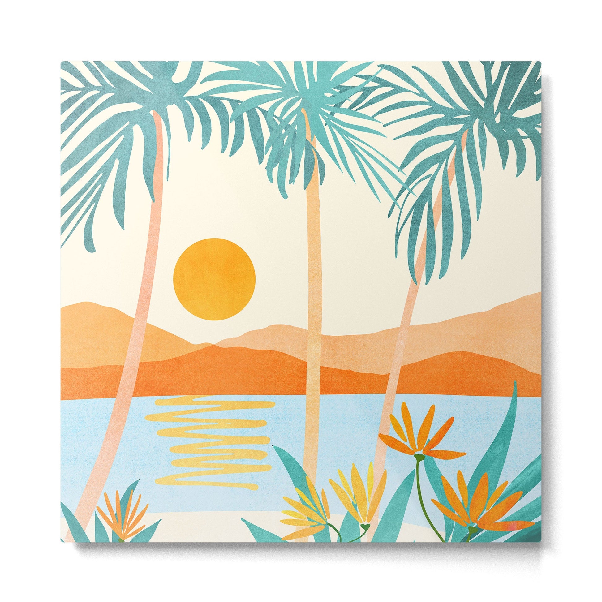 Bali Sunset Metal Print | TeksDecor