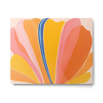 Bloom Abstract Floral Metal Print | TeksDecor
