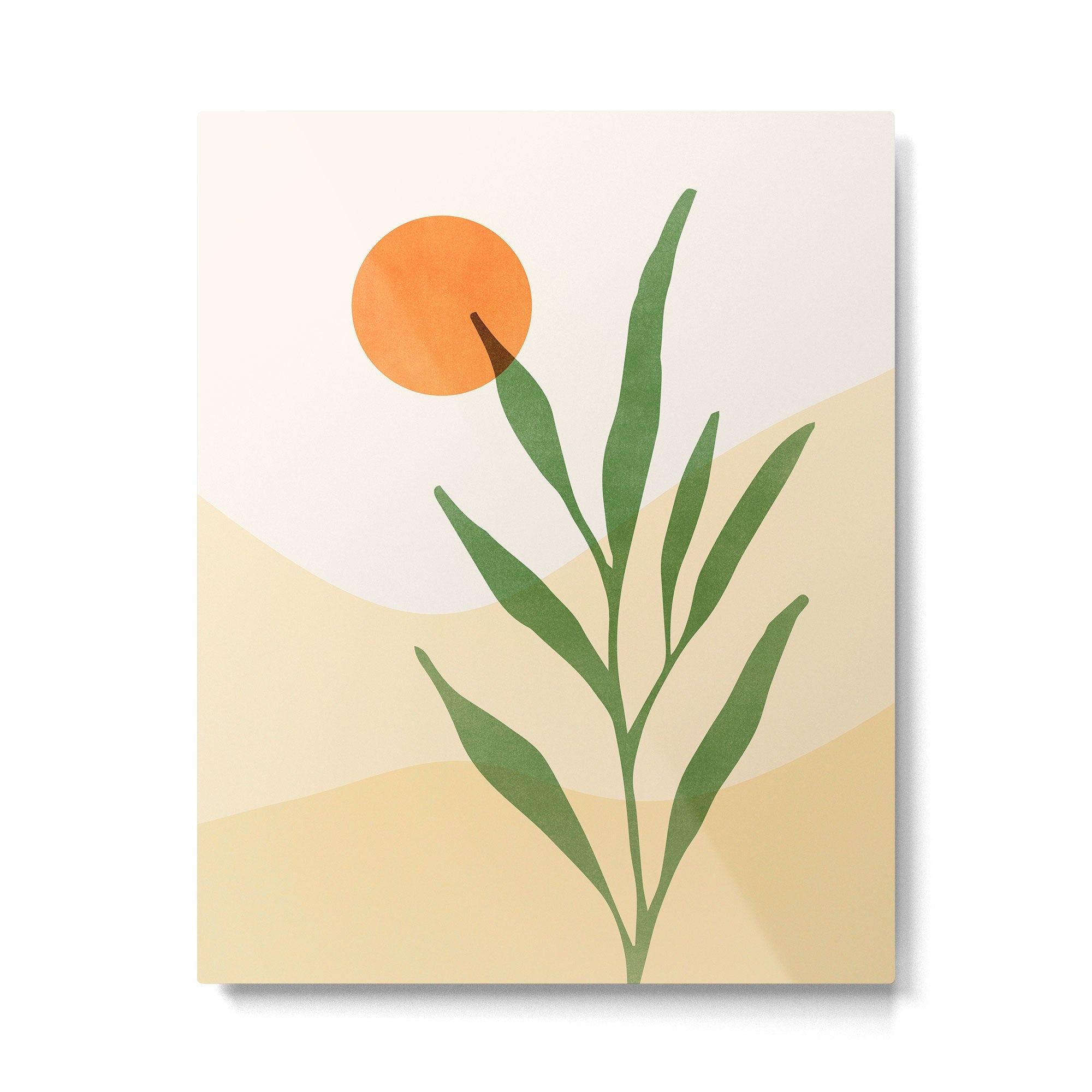 Earth and Sky Abstract Landscape Metal Print | TeksDecor