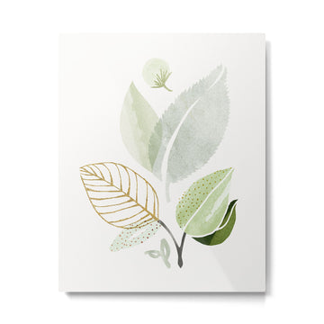 Forest Bouquet II Botanical Shapes Metal Print | TeksDecor