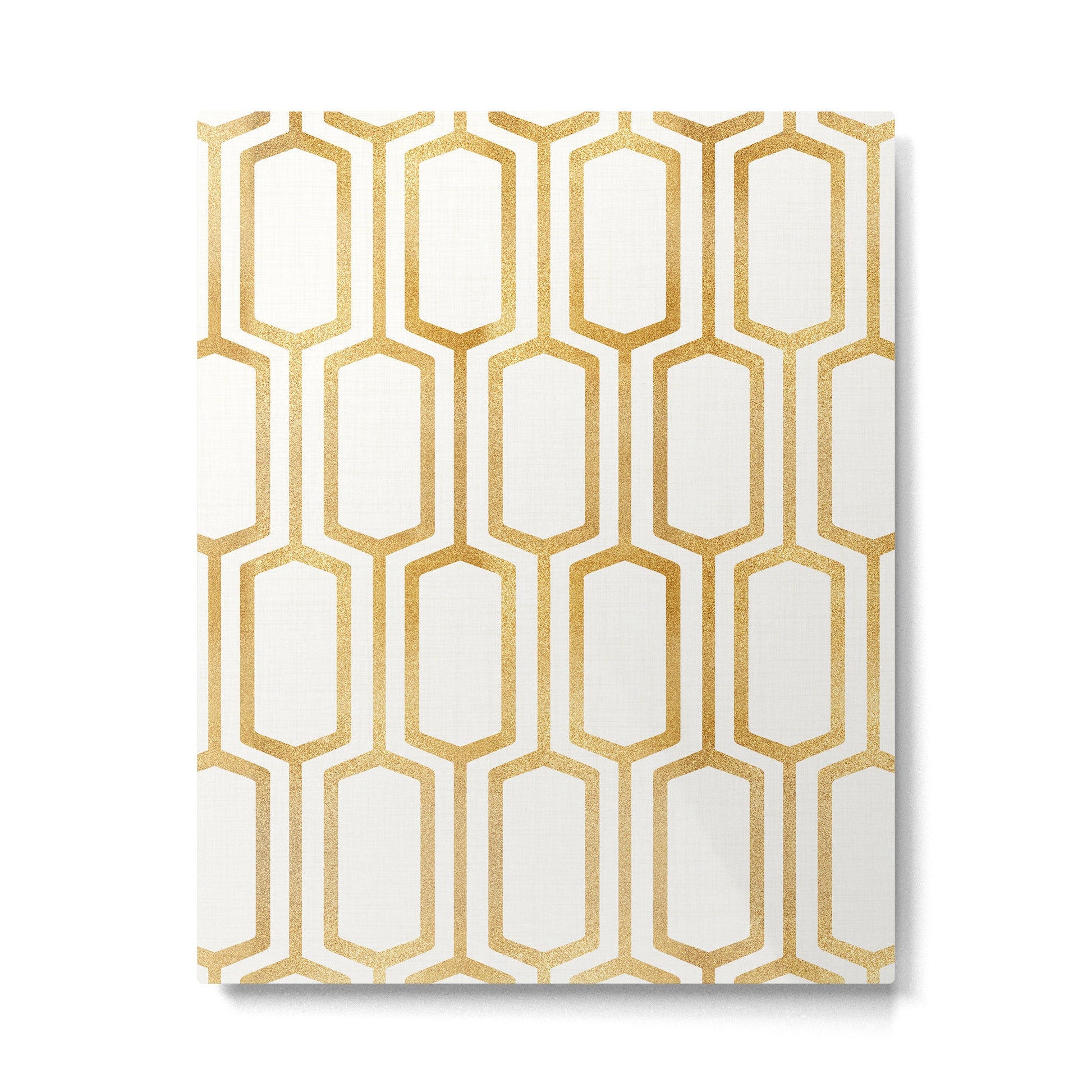 Mid Century Metallic Geometric Pattern Metal Print | TeksDecor