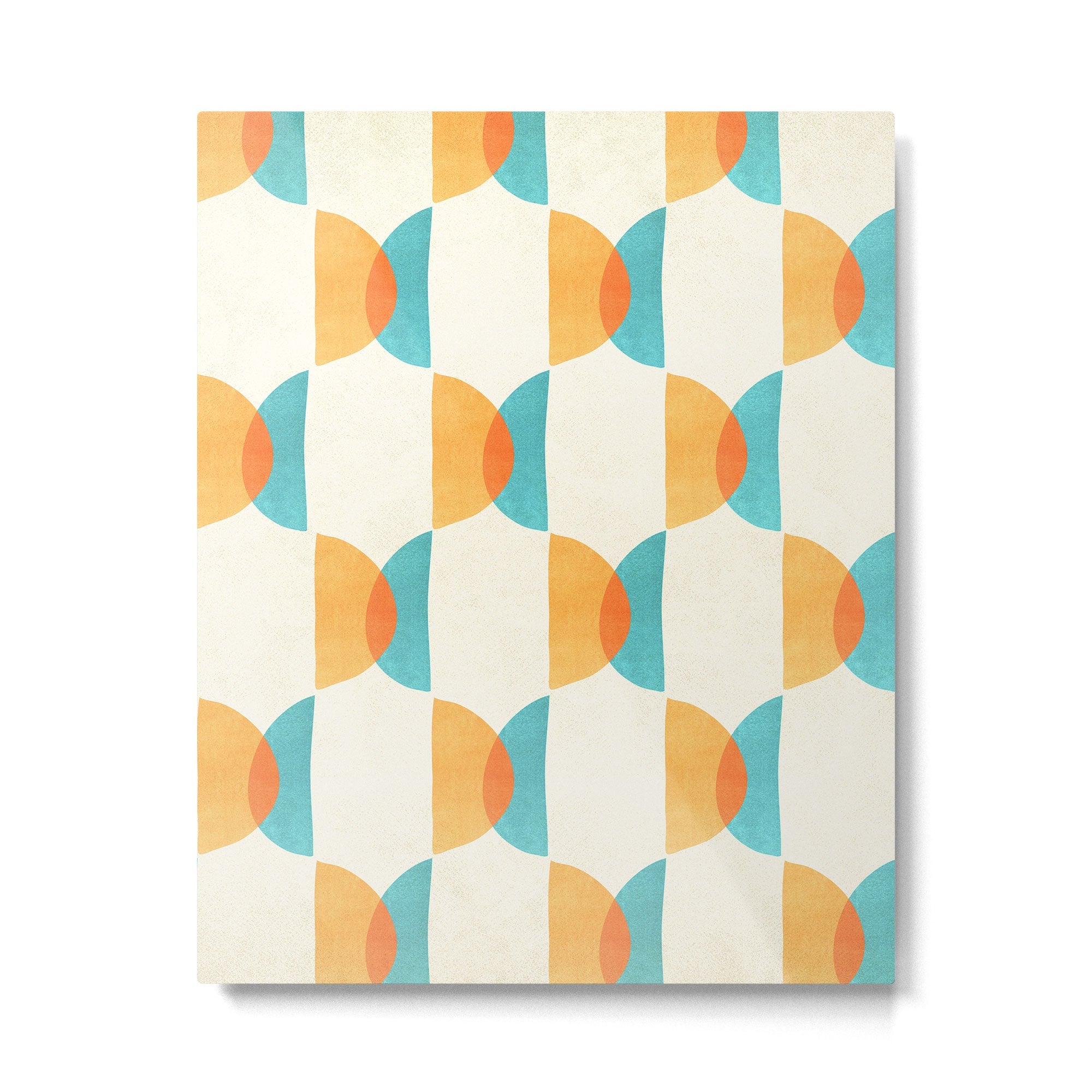 Mid Century Moons Geometric Pattern Metal Print | TeksDecor