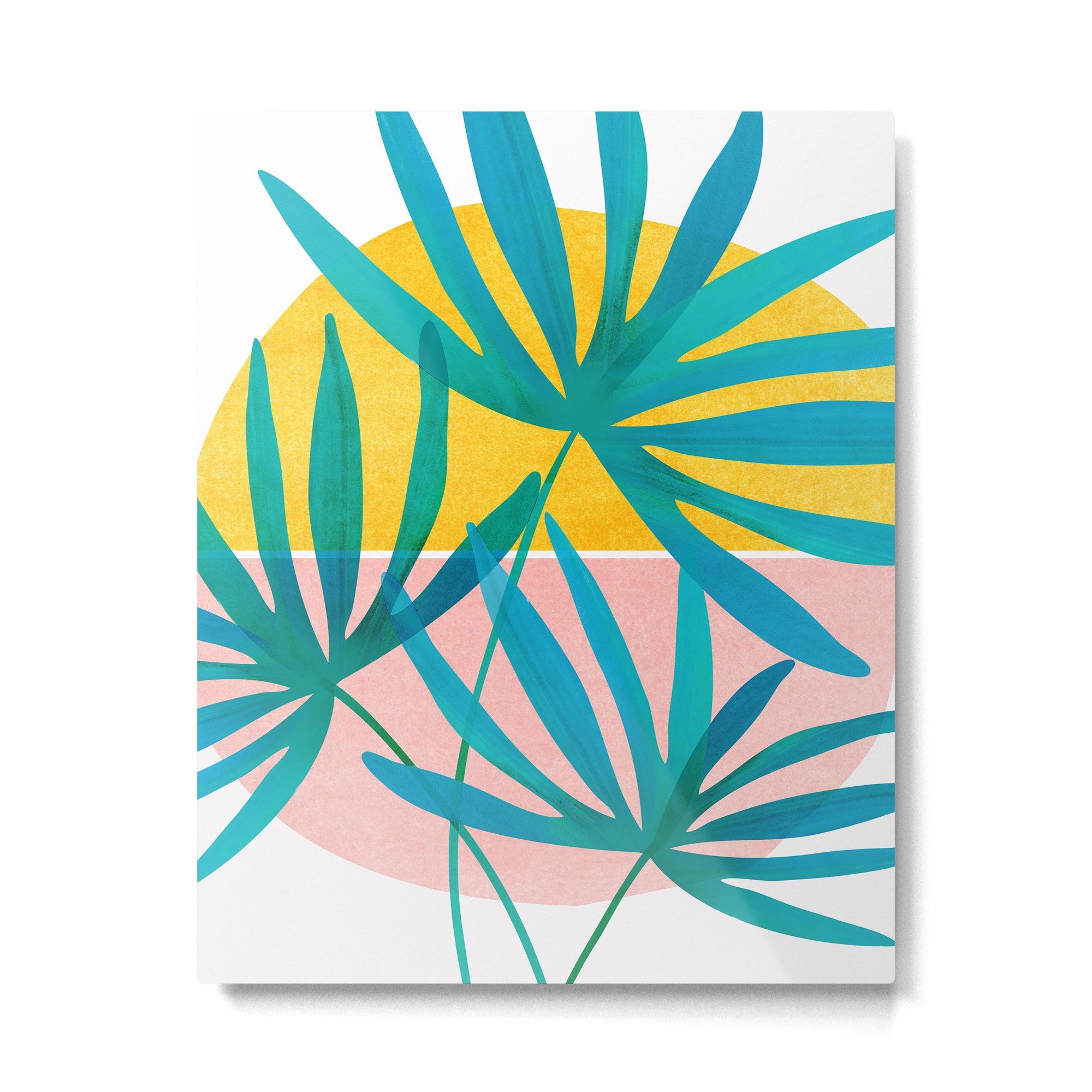 Mid Century Palms Metal Print | TeksDecor